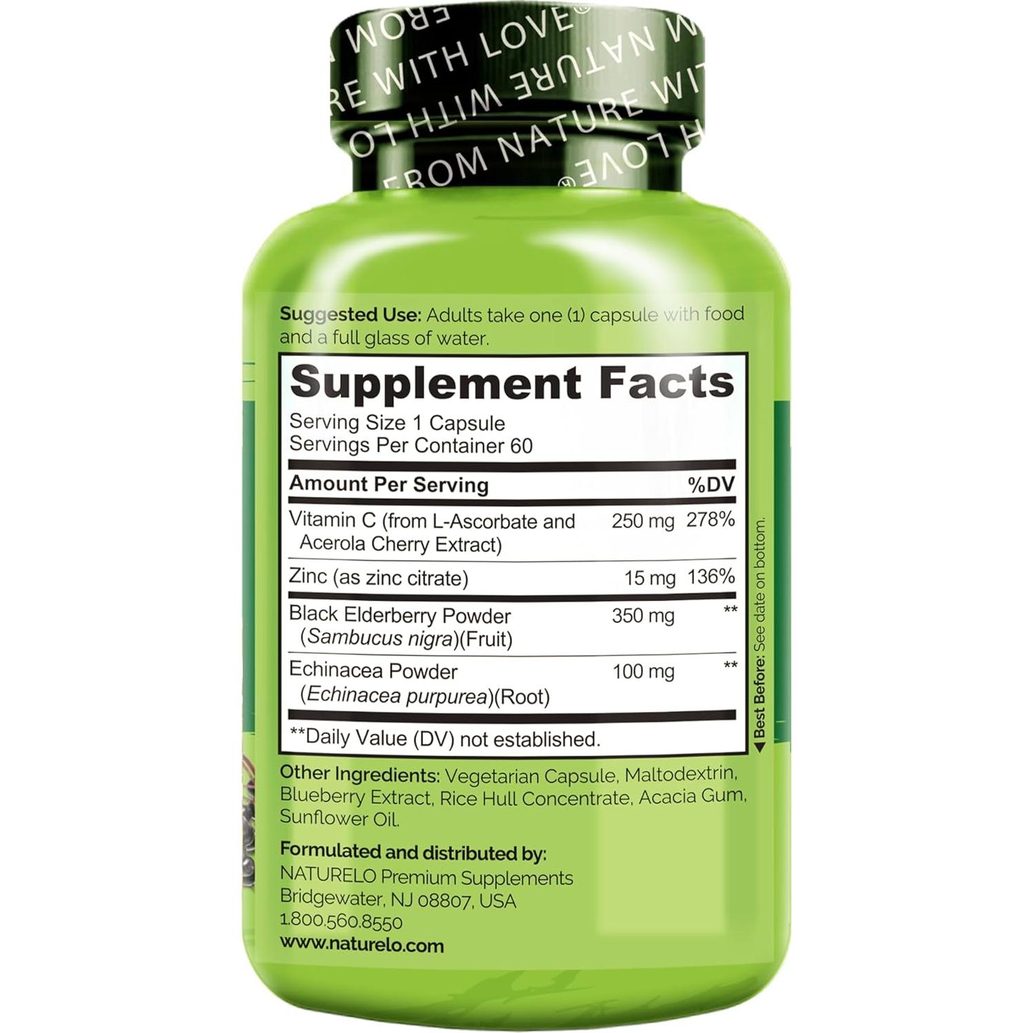 NATURELO Suplemento Inmunológico 60 Cápsulas Veganas