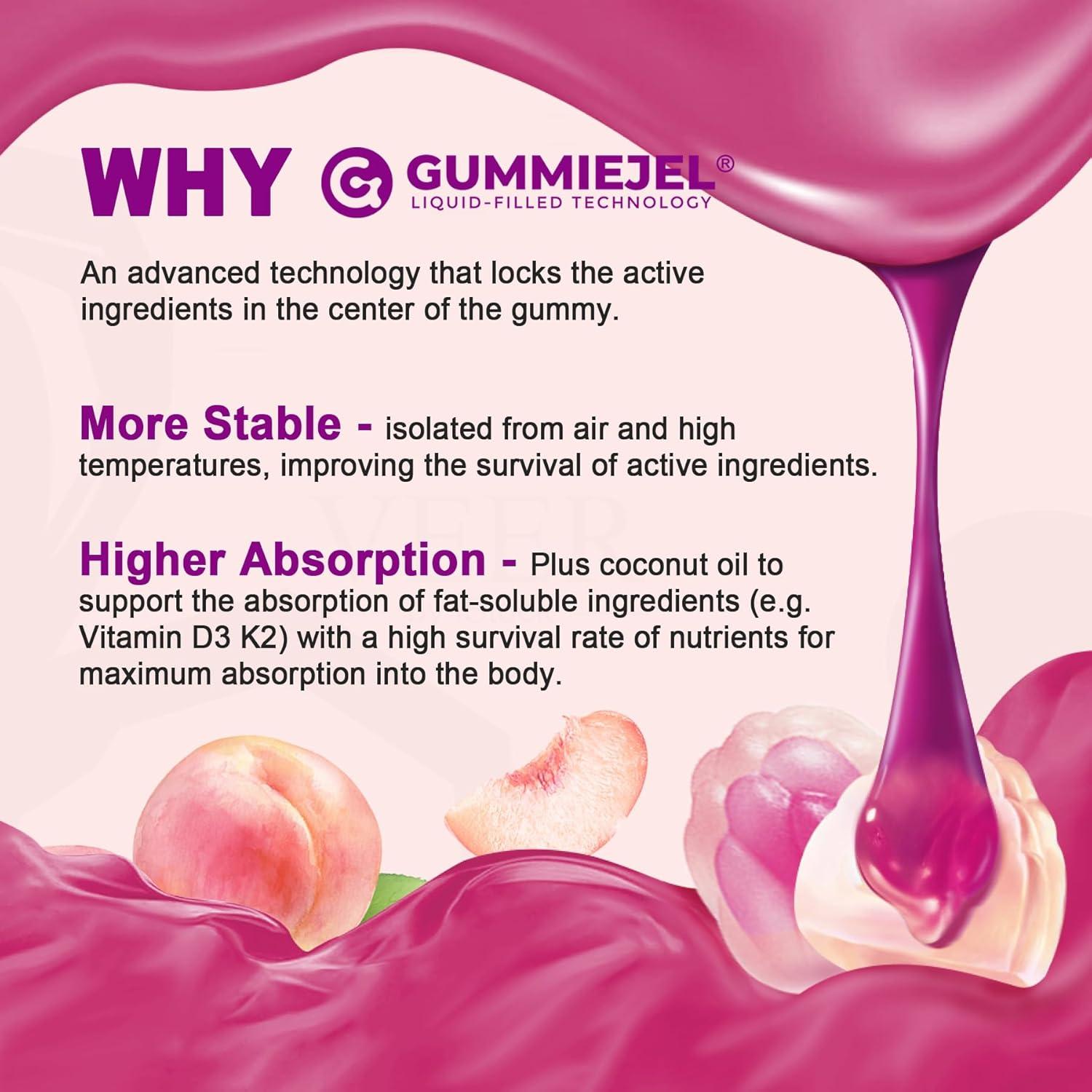 Gomitas de Calcio Citrato EnvyCure 1000mg Veganas 60 Unidades