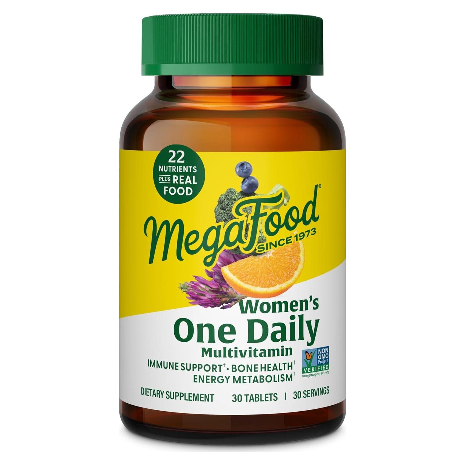 MegaFood Multivitamina para Mujeres 30 Tabletas - Hierro, Vitamina C, D y B