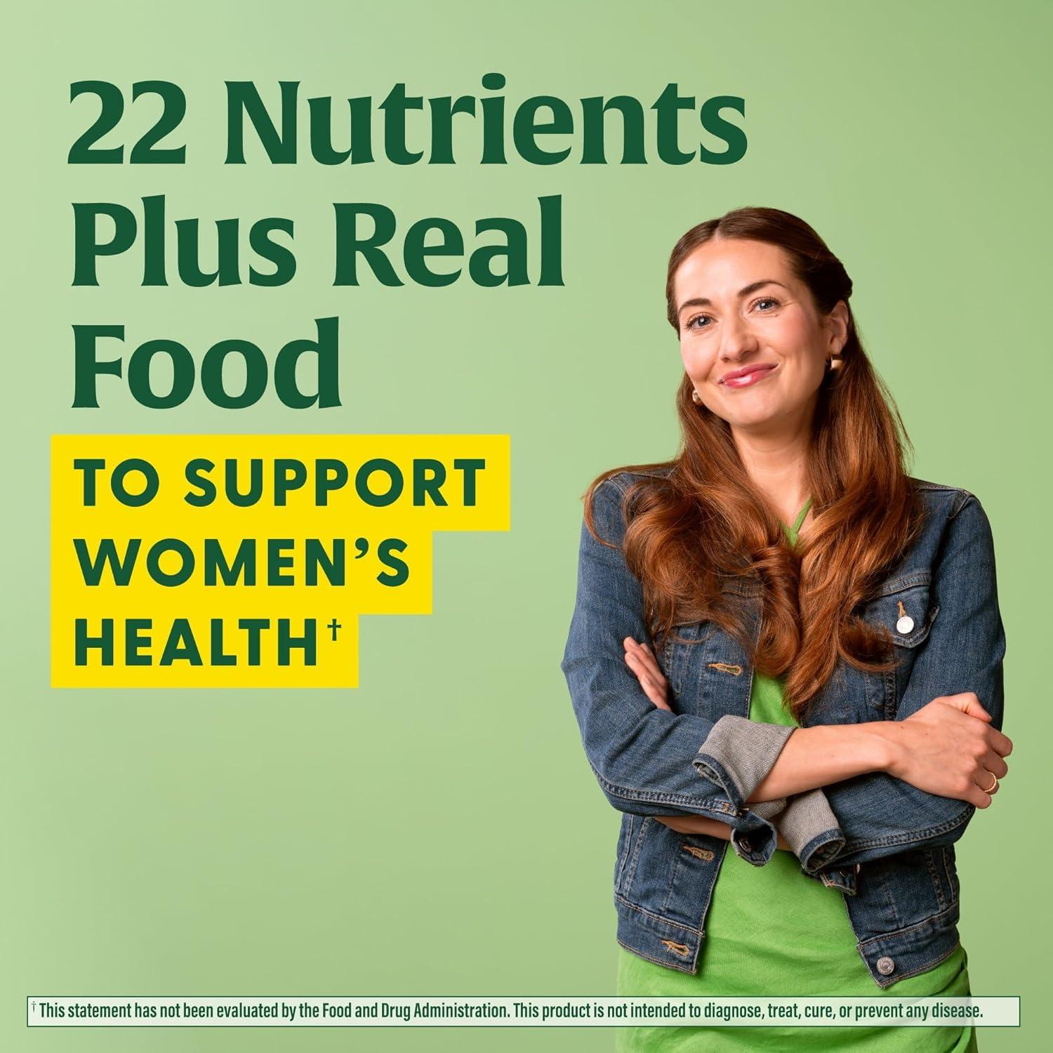 MegaFood Multivitamina para Mujeres 30 Tabletas - Hierro, Vitamina C, D y B