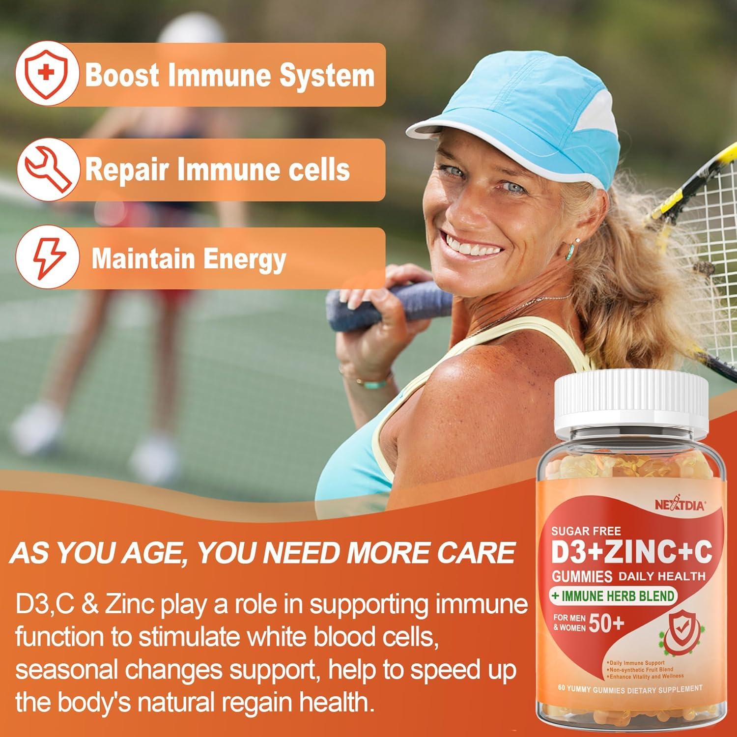 Gomitas Inmunológicas Veganas Nextdia 60 Unidades D3 C Zinc