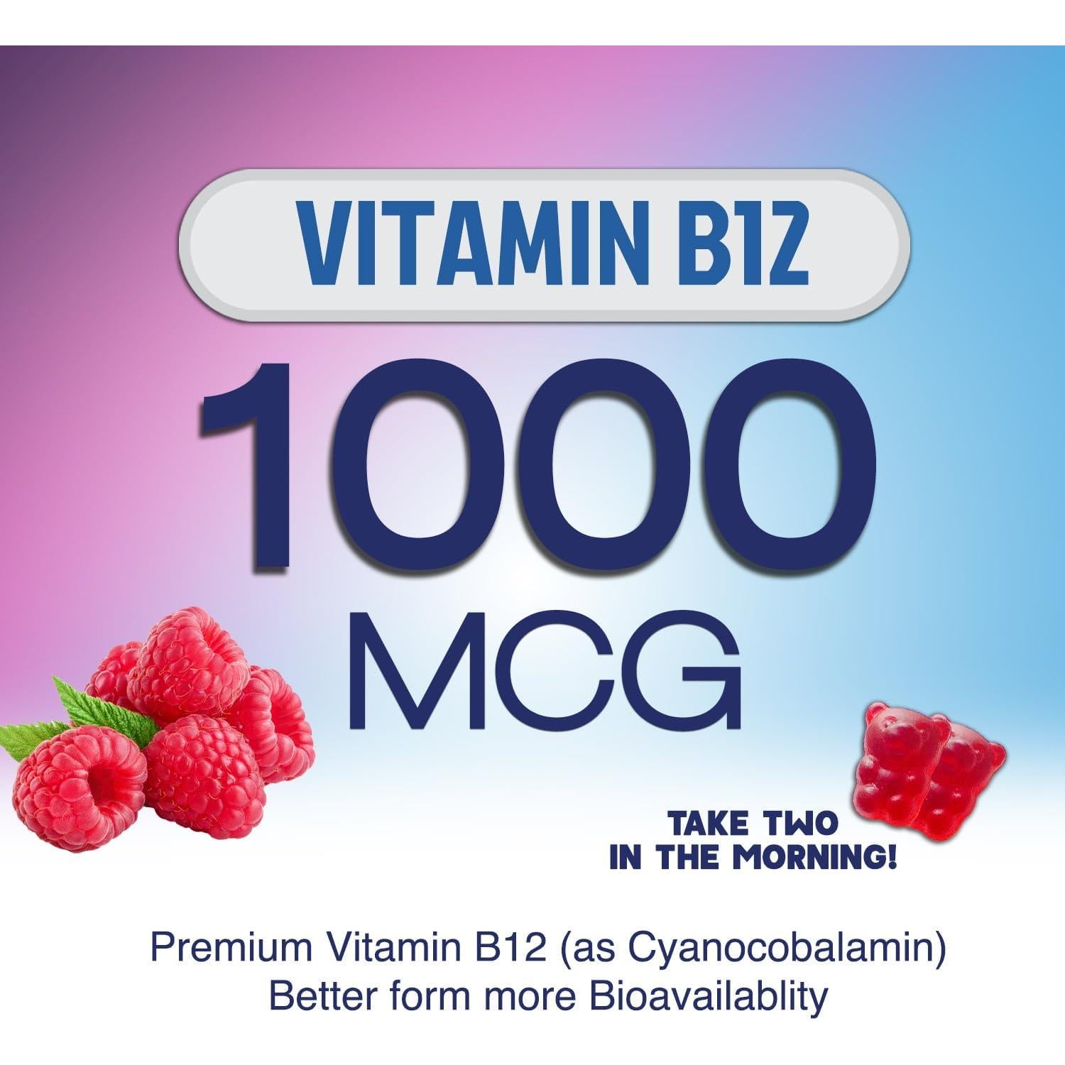 Gomitas de Energía Nature's Nutrition 1000 mcg B12 - 60 Unidades