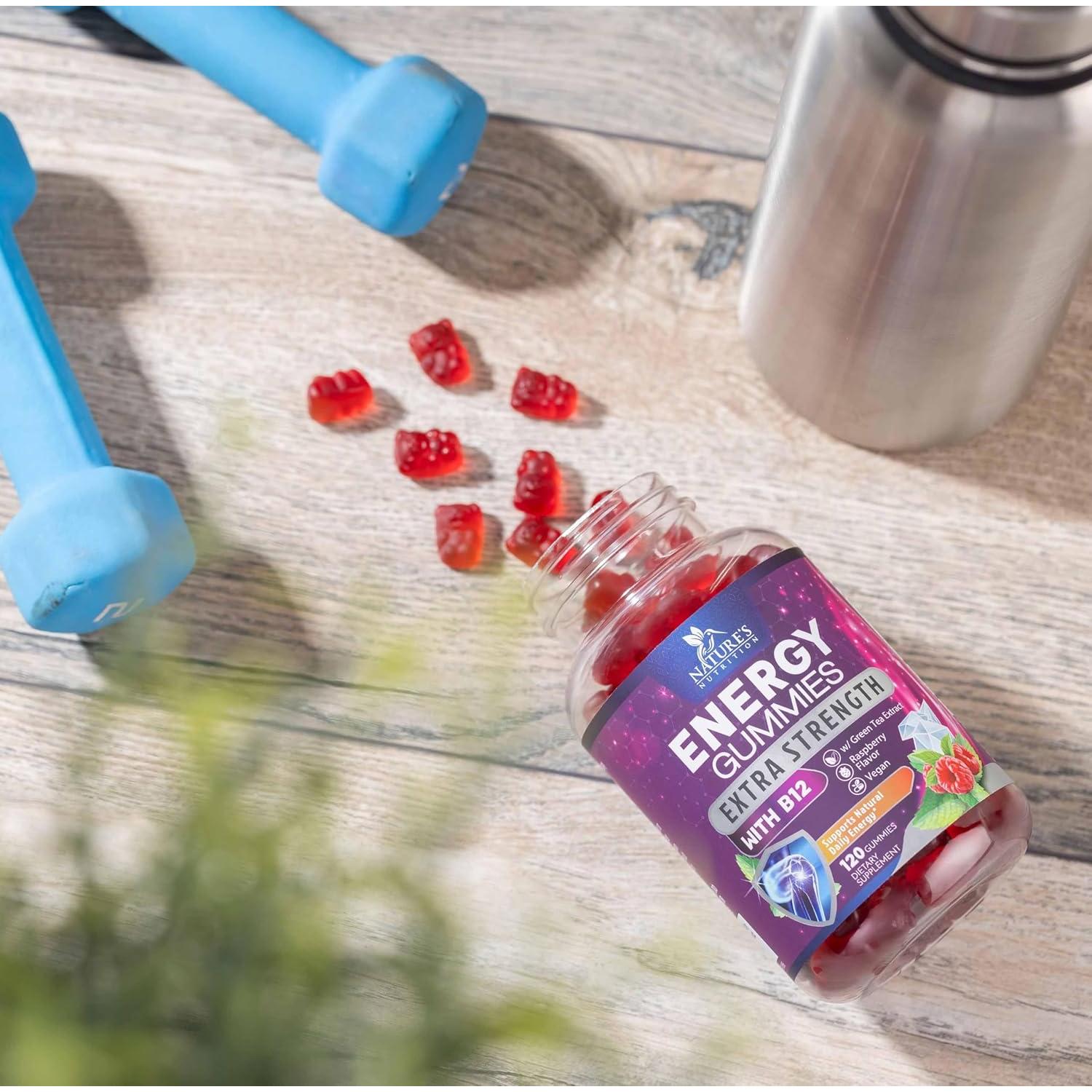 Gomitas de Energía Nature's Nutrition 1000 mcg B12 - 60 Unidades