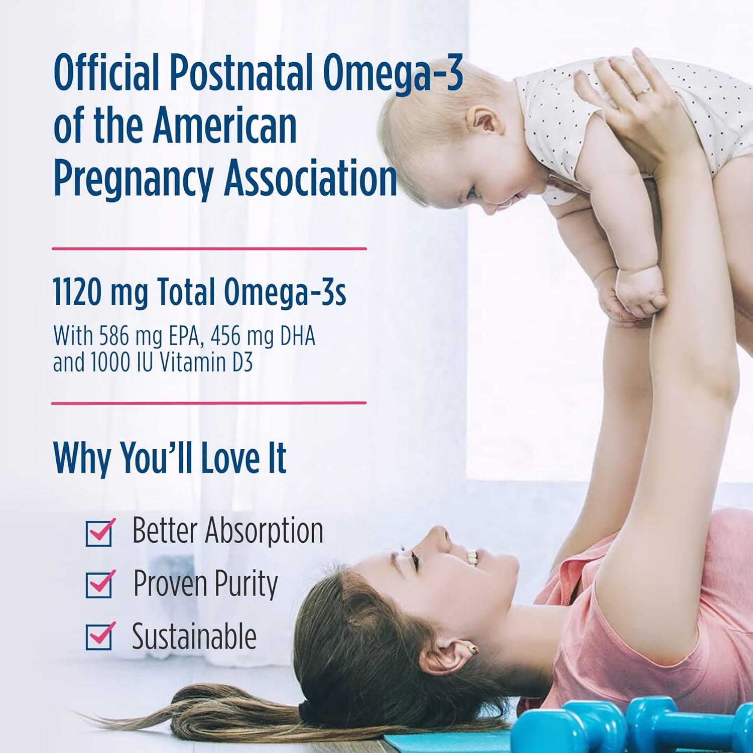 Omega-3 Postnatal Nordic Naturals 60 Gelatinas Limón 1120mg