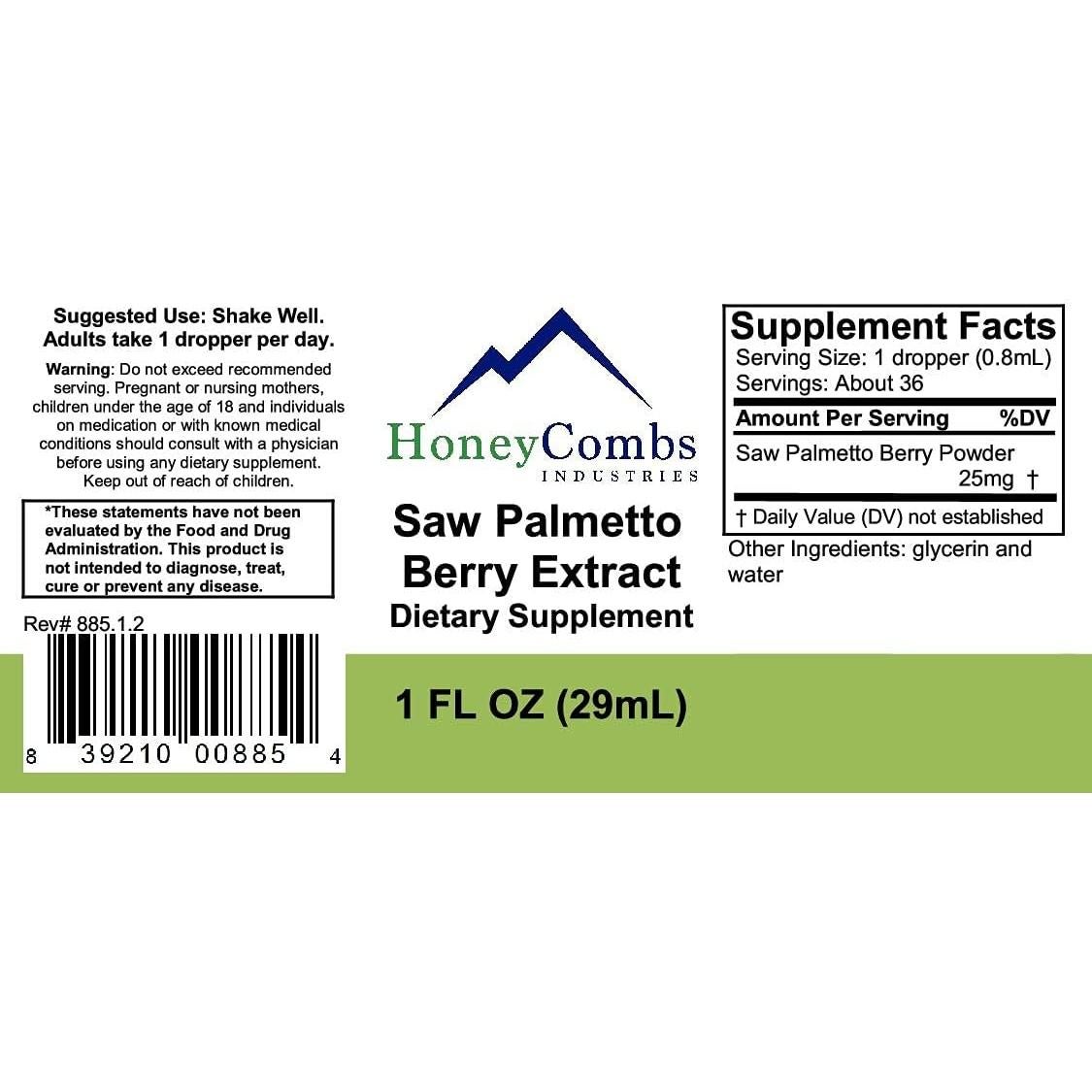 Extracto de Saw Palmetto HoneyCombs 29.57 ml - Suplemento Herbal