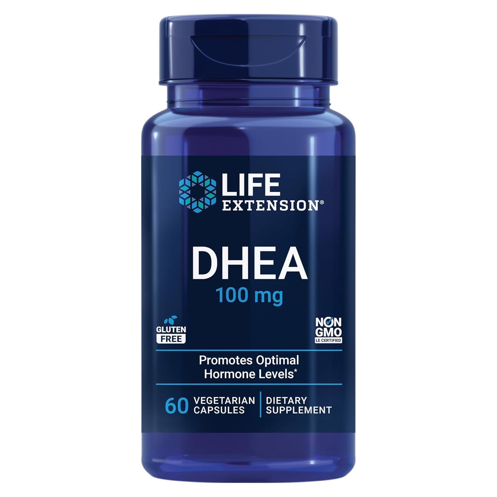 Suplemento DHEA Life Extension 60 Cápsulas Vegetarianas