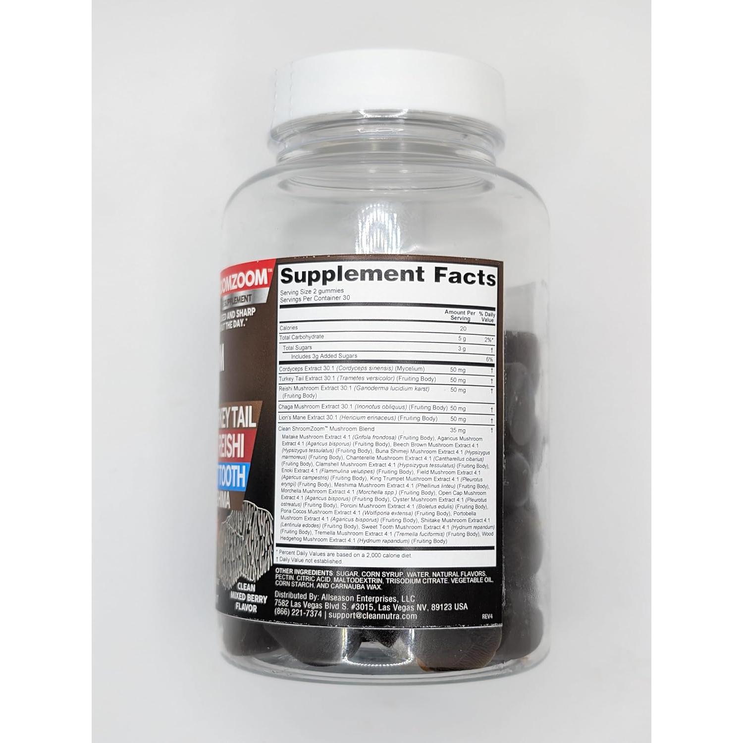 Gominolas de Hongo Clean Nutra 15 en 1 - Suplemento Inmunológico