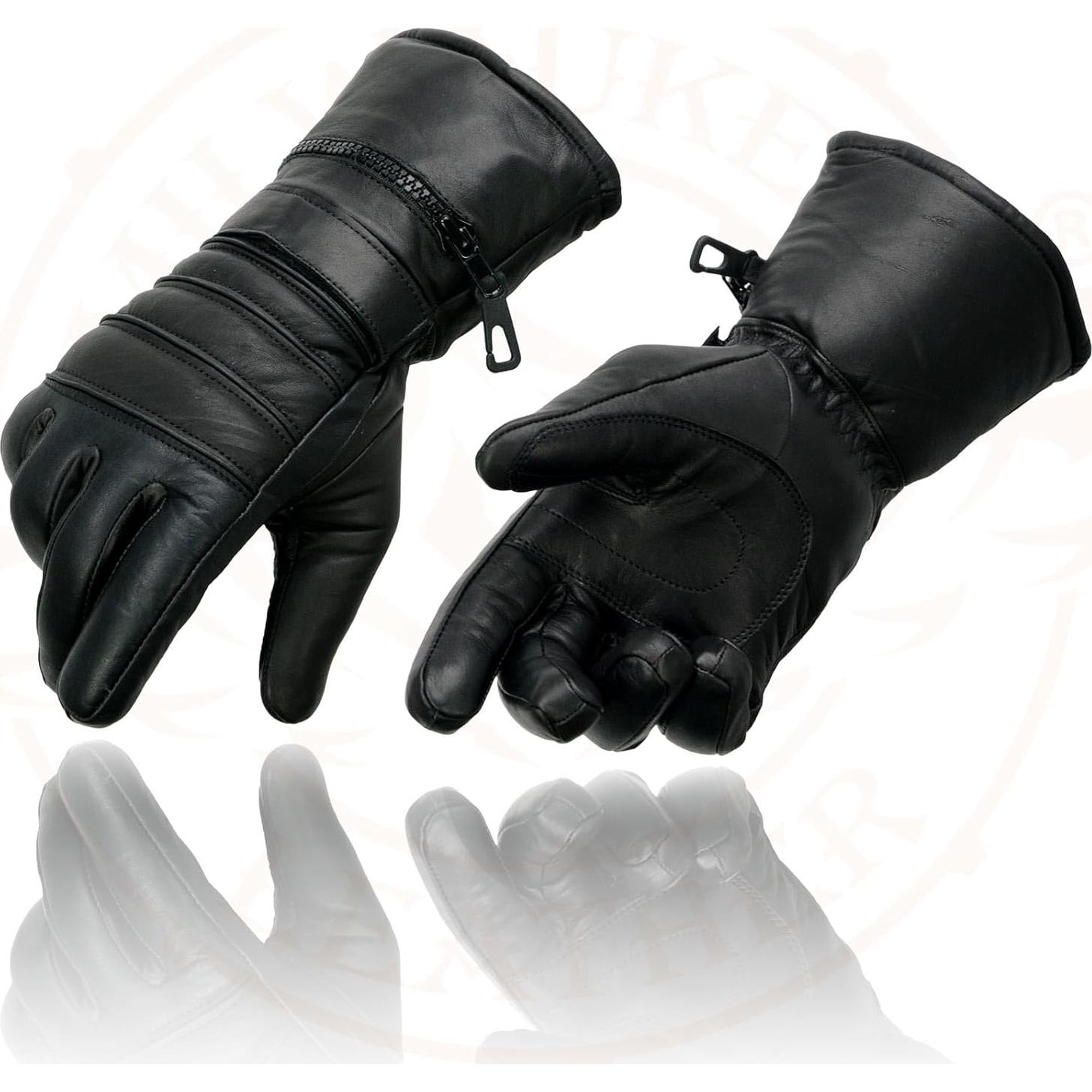 Guantes de Cuero Milwaukee Leather MG7505 para Hombre Negro