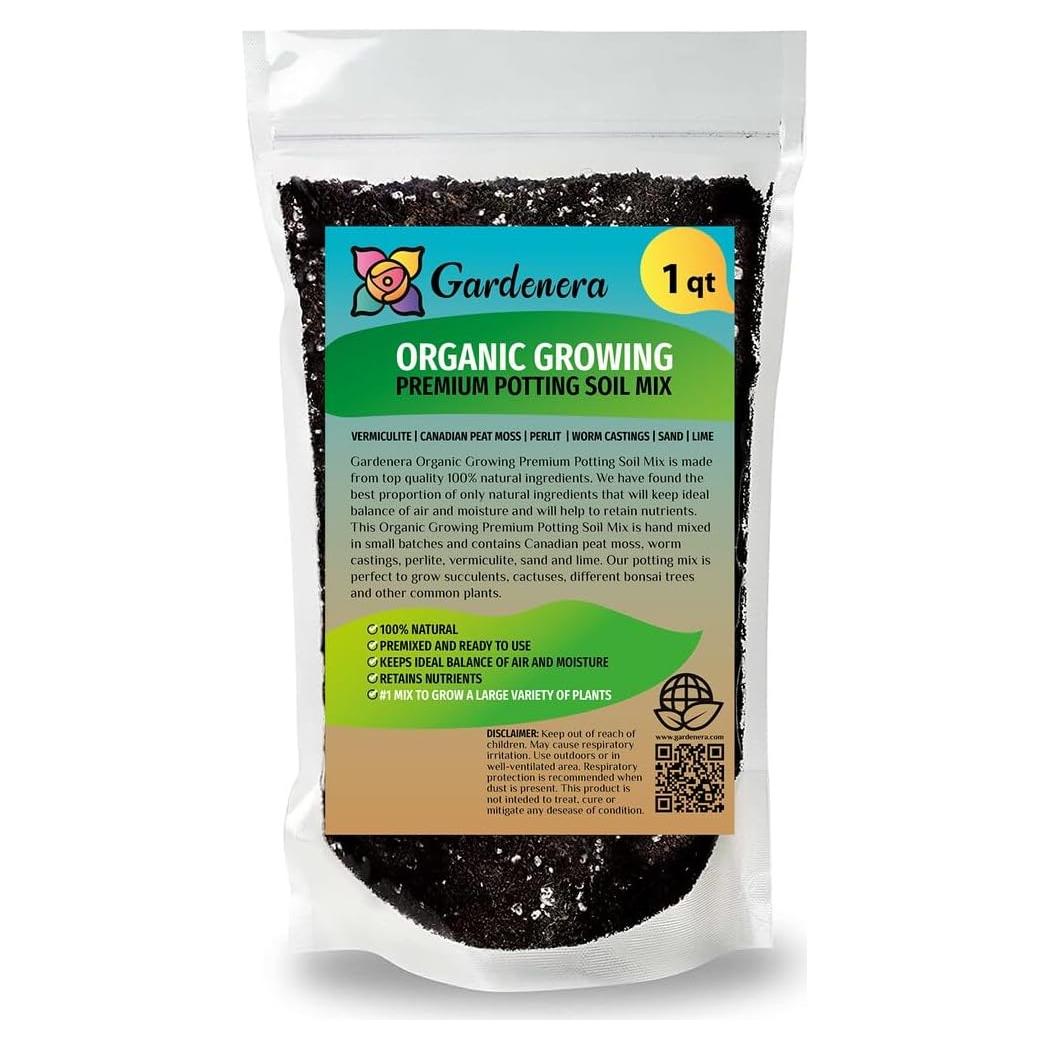 Mezcla de Tierra Orgánica Premium Gardenera 1L - Crecimiento Saludable