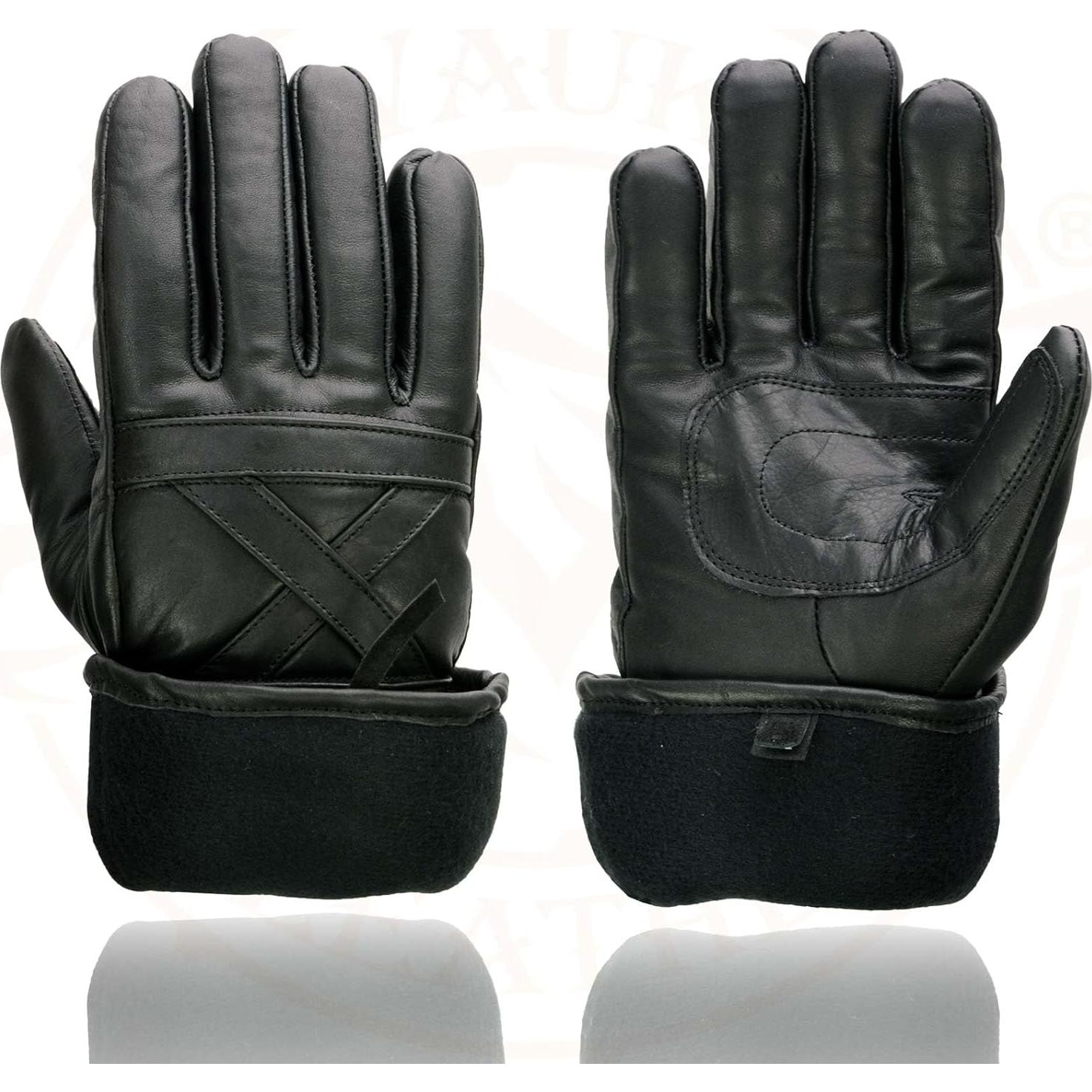 Guantes de Cuero Milwaukee Leather MG7505 para Hombre Negro
