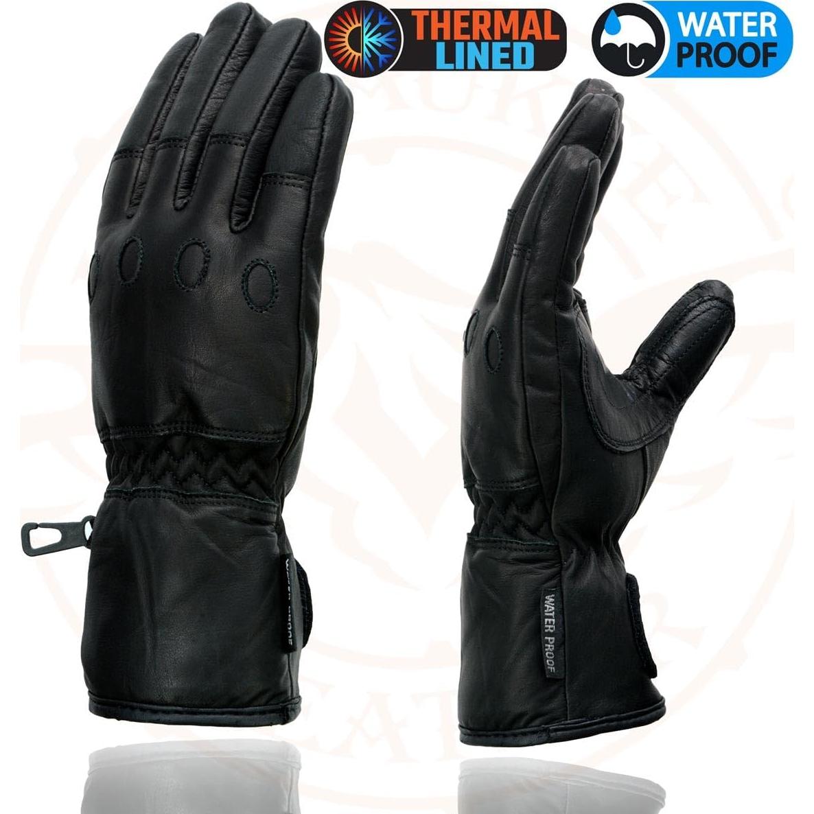 Guantes de Cuero Milwaukee Leather MG7505 para Motocicleta