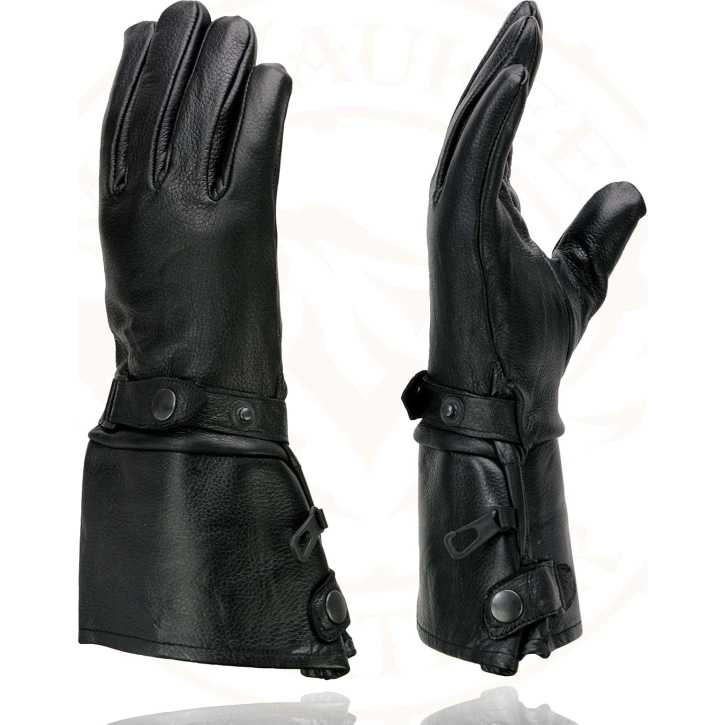 Guantes de Cuero Milwaukee Leather MG7505 para Hombre Negro