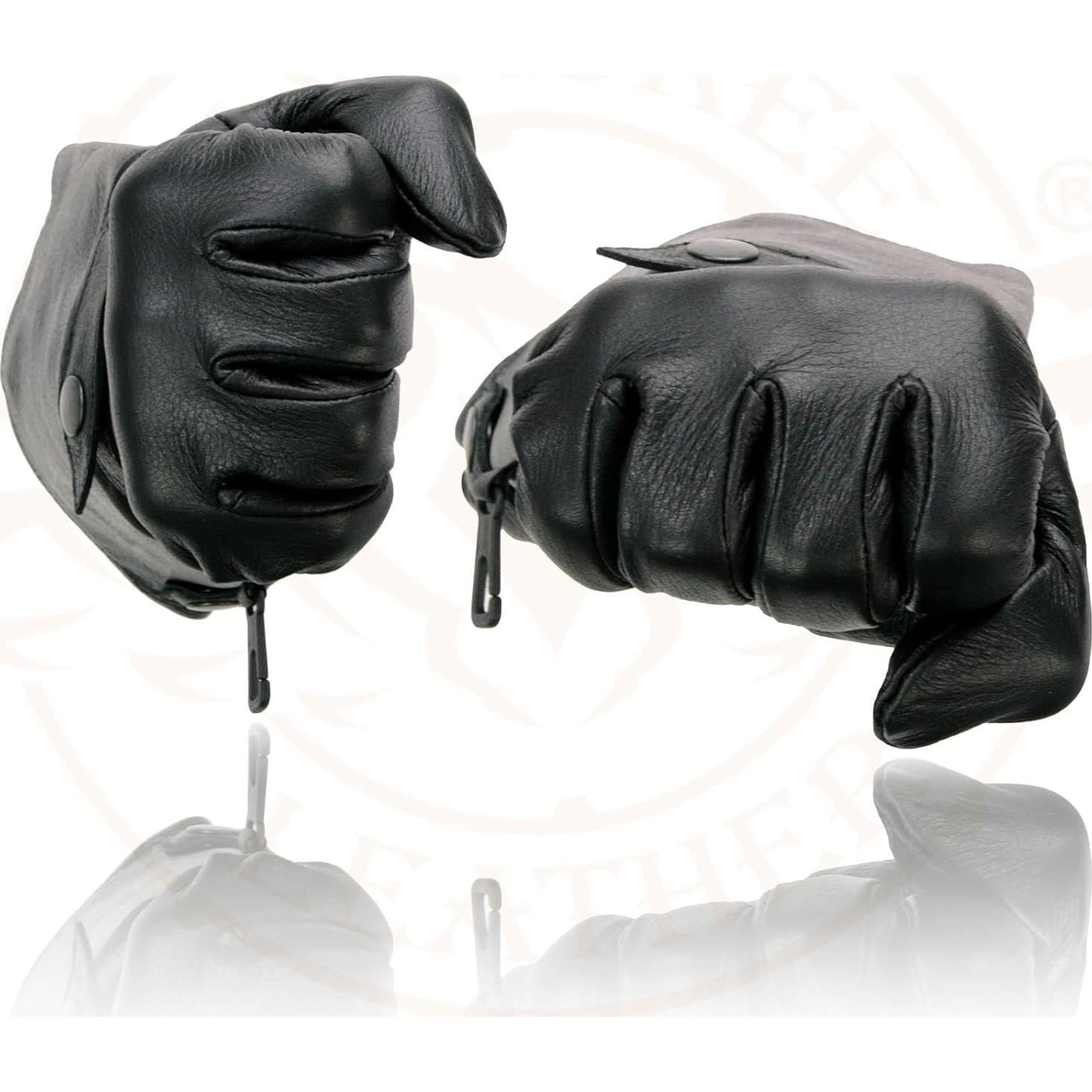 Guantes de Cuero Milwaukee Leather MG7505 para Hombre Negro