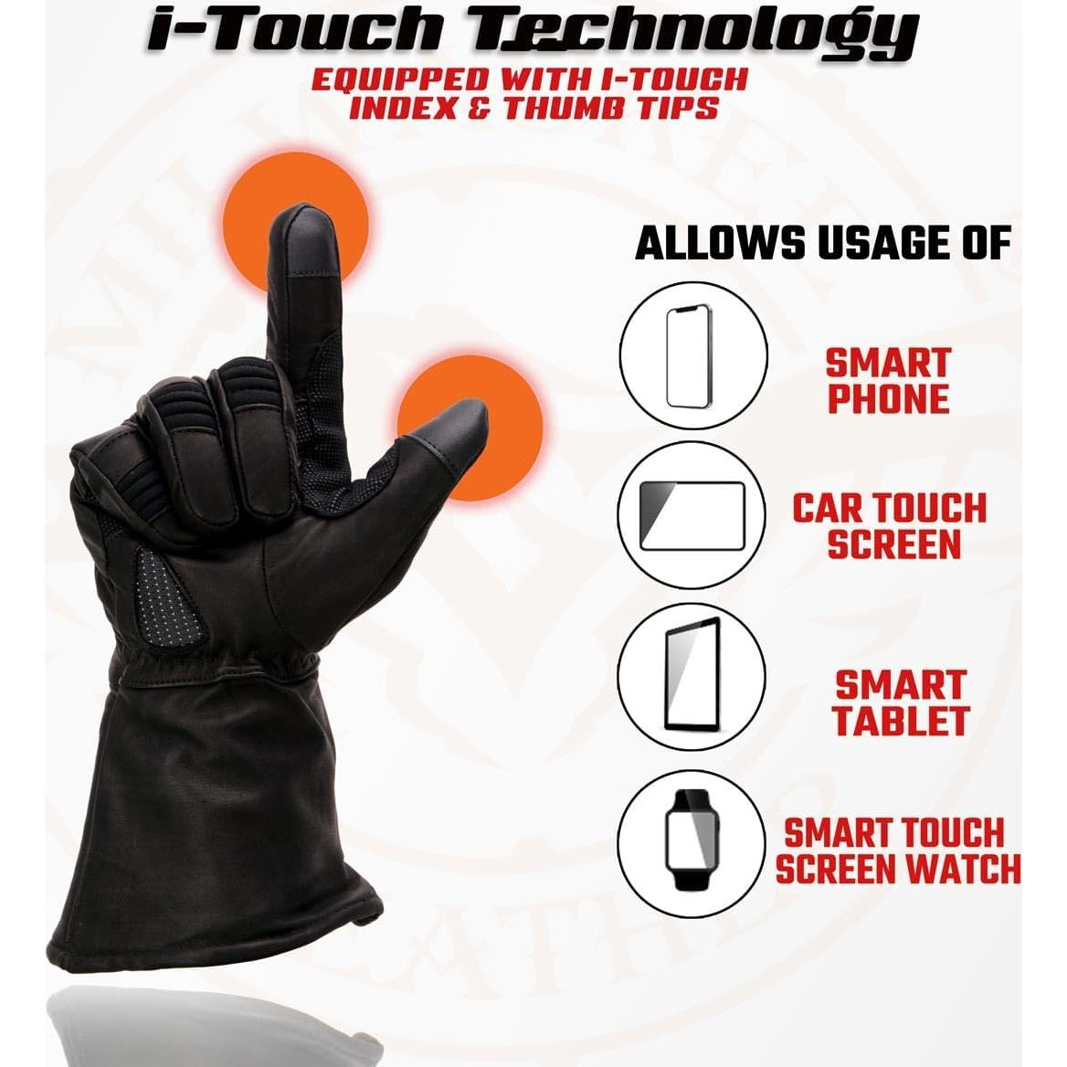 Guantes de Cuero Milwaukee Leather MG7505 para Hombre