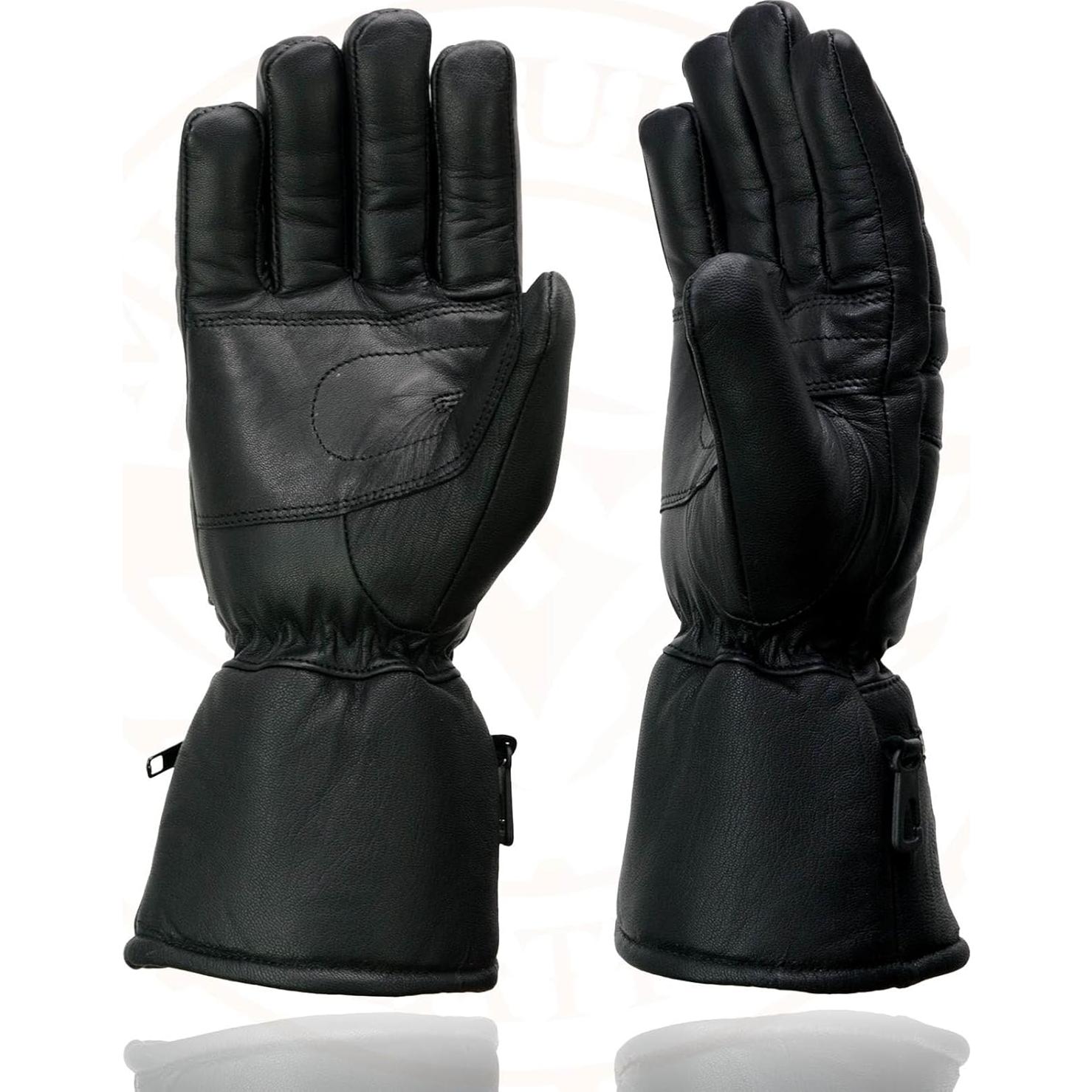 Guantes de Cuero Milwaukee Leather MG7505 para Hombre - Negro