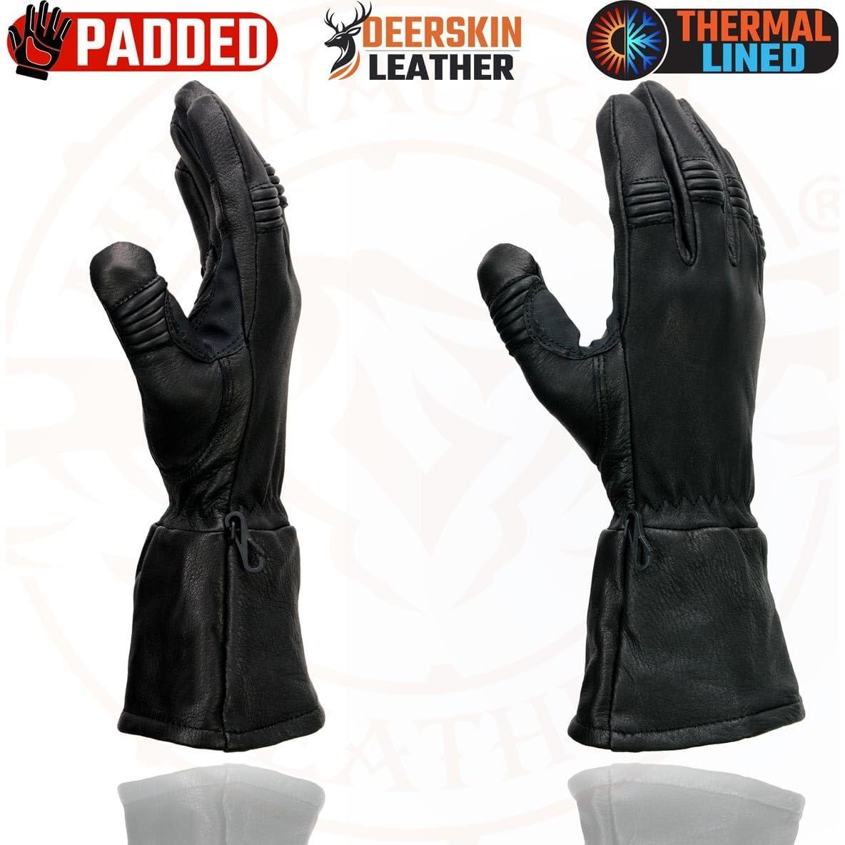 Guantes de Cuero Milwaukee Leather MG7505 para Hombre Negro