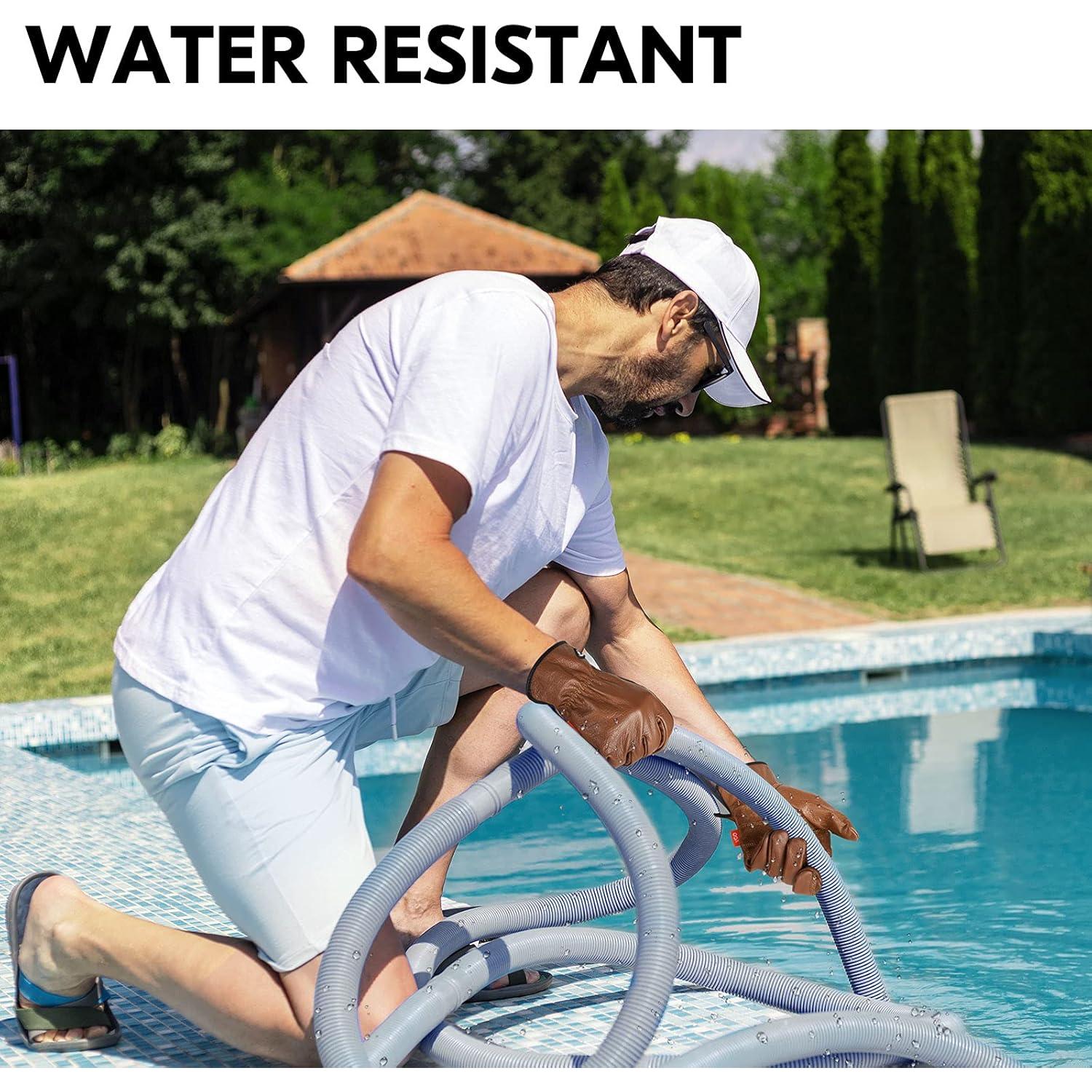 Guantes de Trabajo de Cuero Vgo CA9597WP - Resistente al Agua, Tamaño S