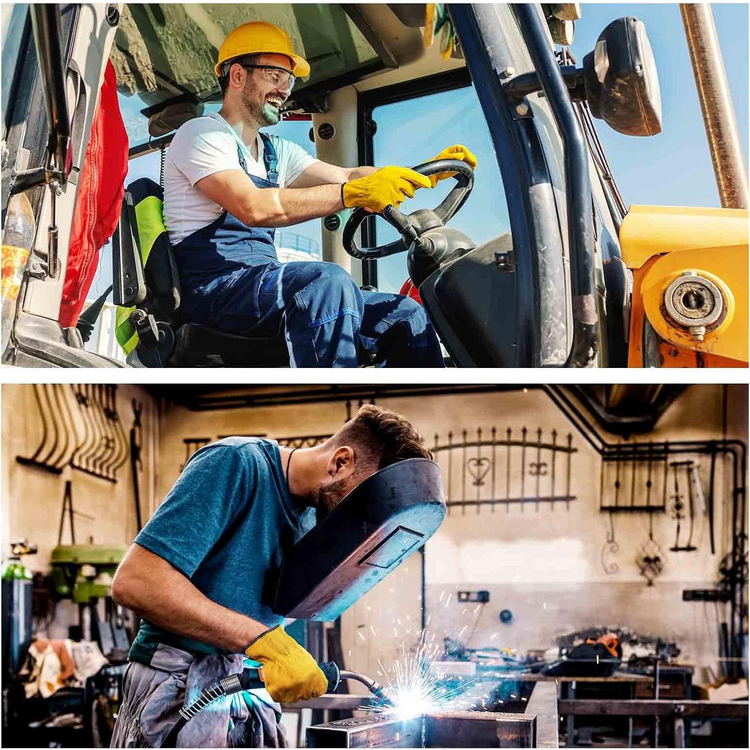 Guantes de Trabajo Vgo Cuero Vacuno XL 3 Pares Dorado
