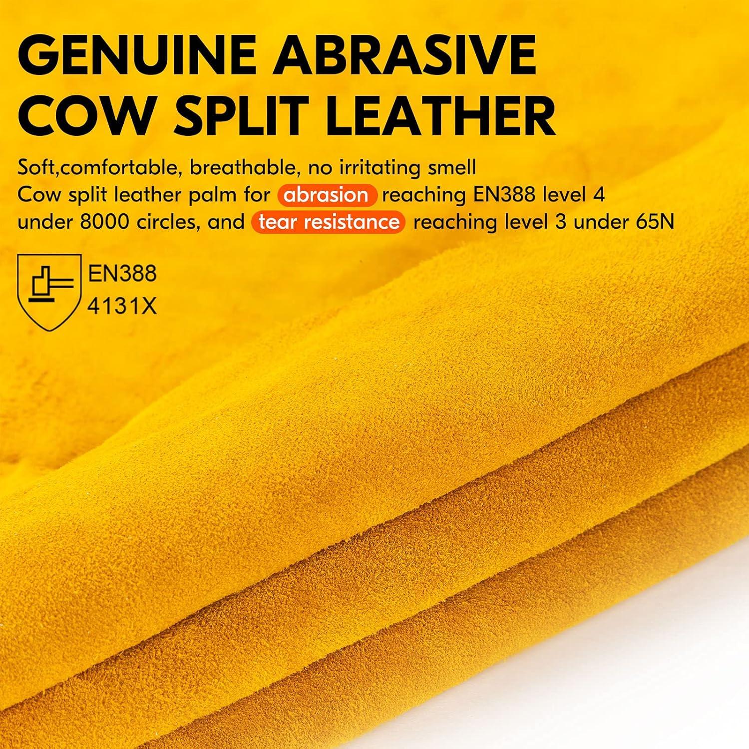 Guantes de Trabajo Vgo Cuero Vacuno XL Resistente a Perforaciones