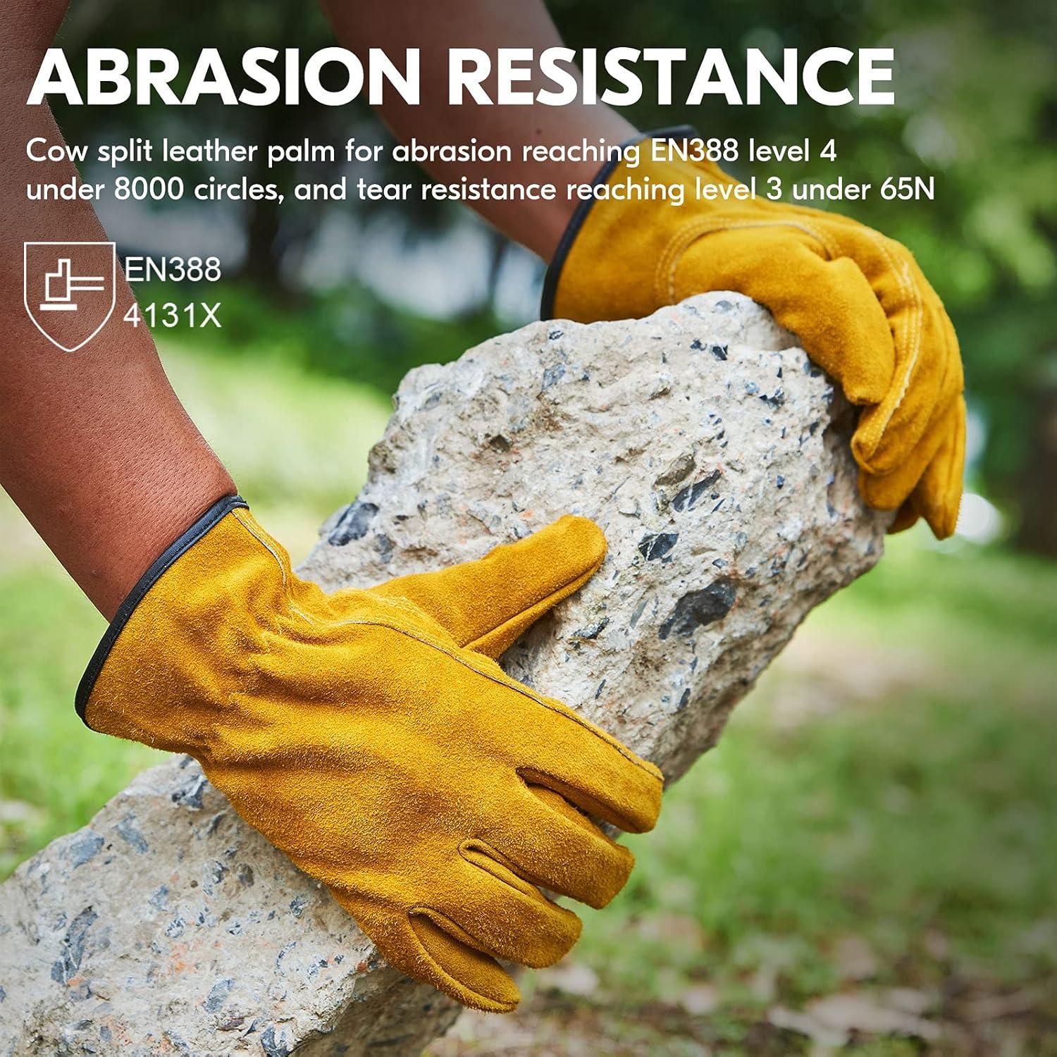 Guantes de Trabajo Vgo Cuero Vacuno XL Resistente a Perforaciones