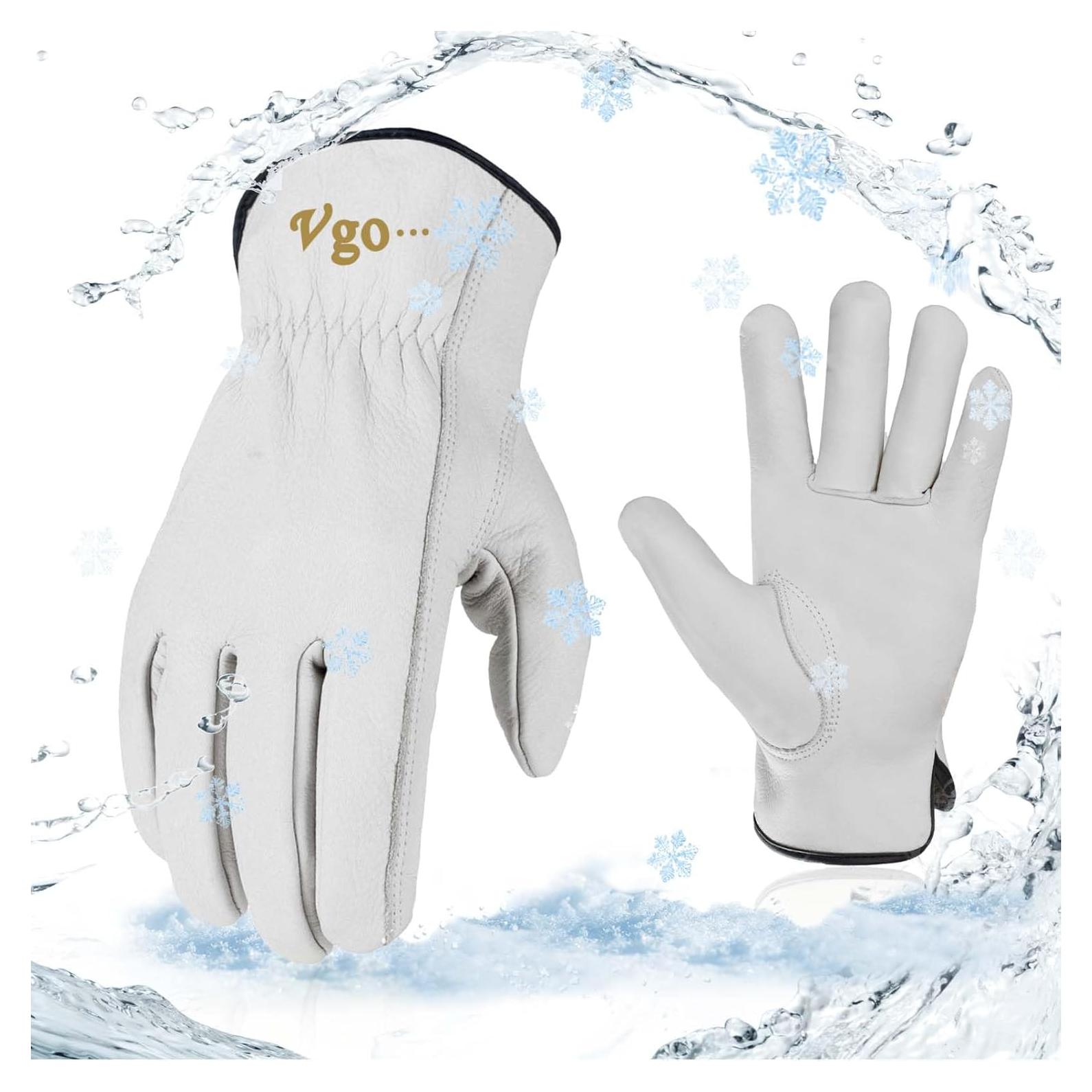Guantes de Cuero Aislados Vgo CA9501F Talla L Invierno