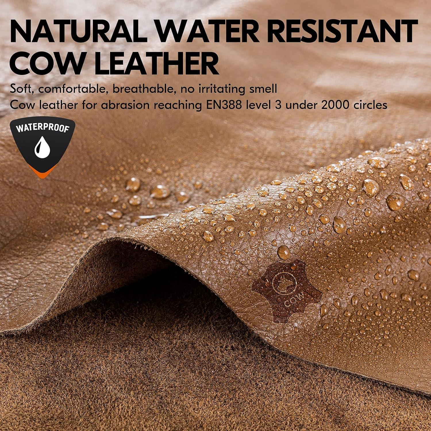 Guantes de Trabajo Vgo de Cuero XL Resistentes al Agua