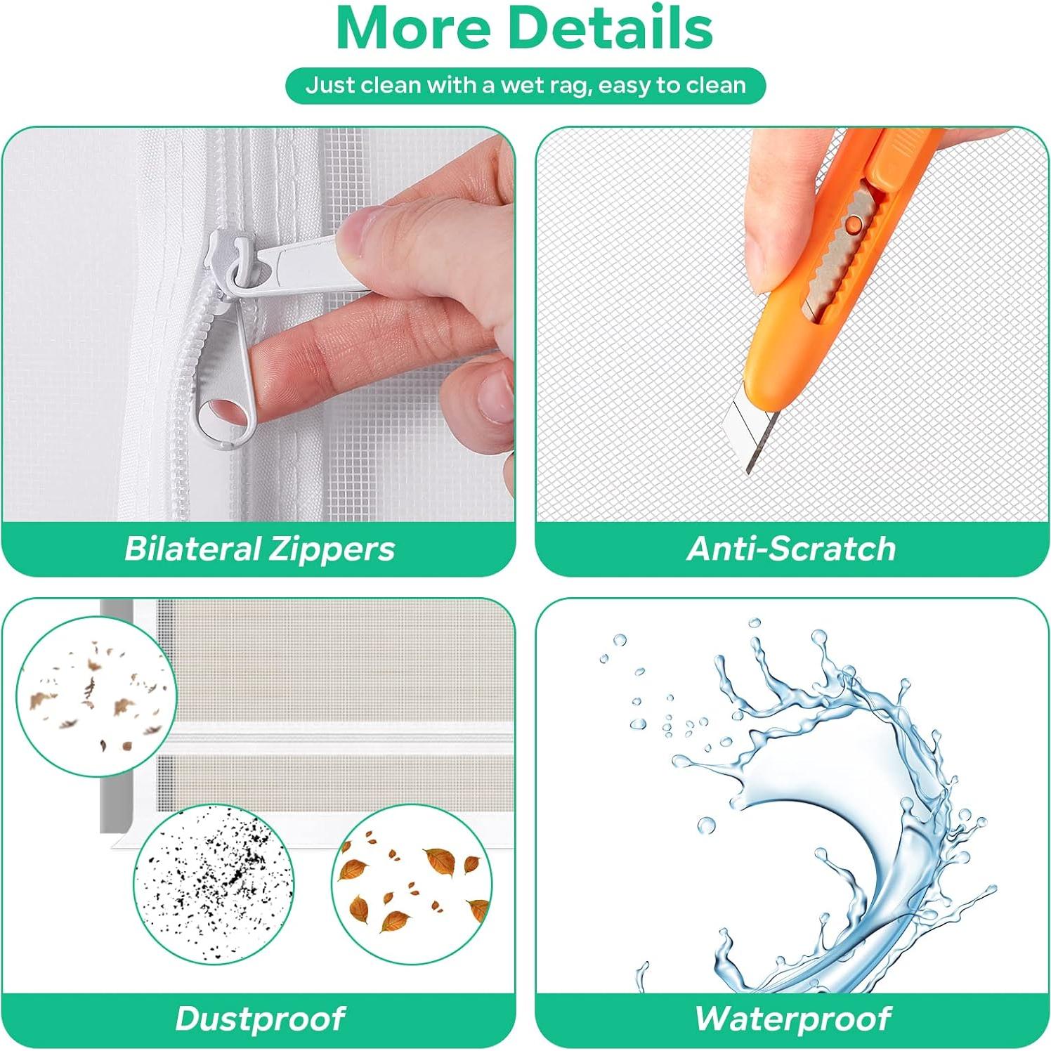 Puerta de Pantalla MYPIN 81x208 cm para Gatos y Perros