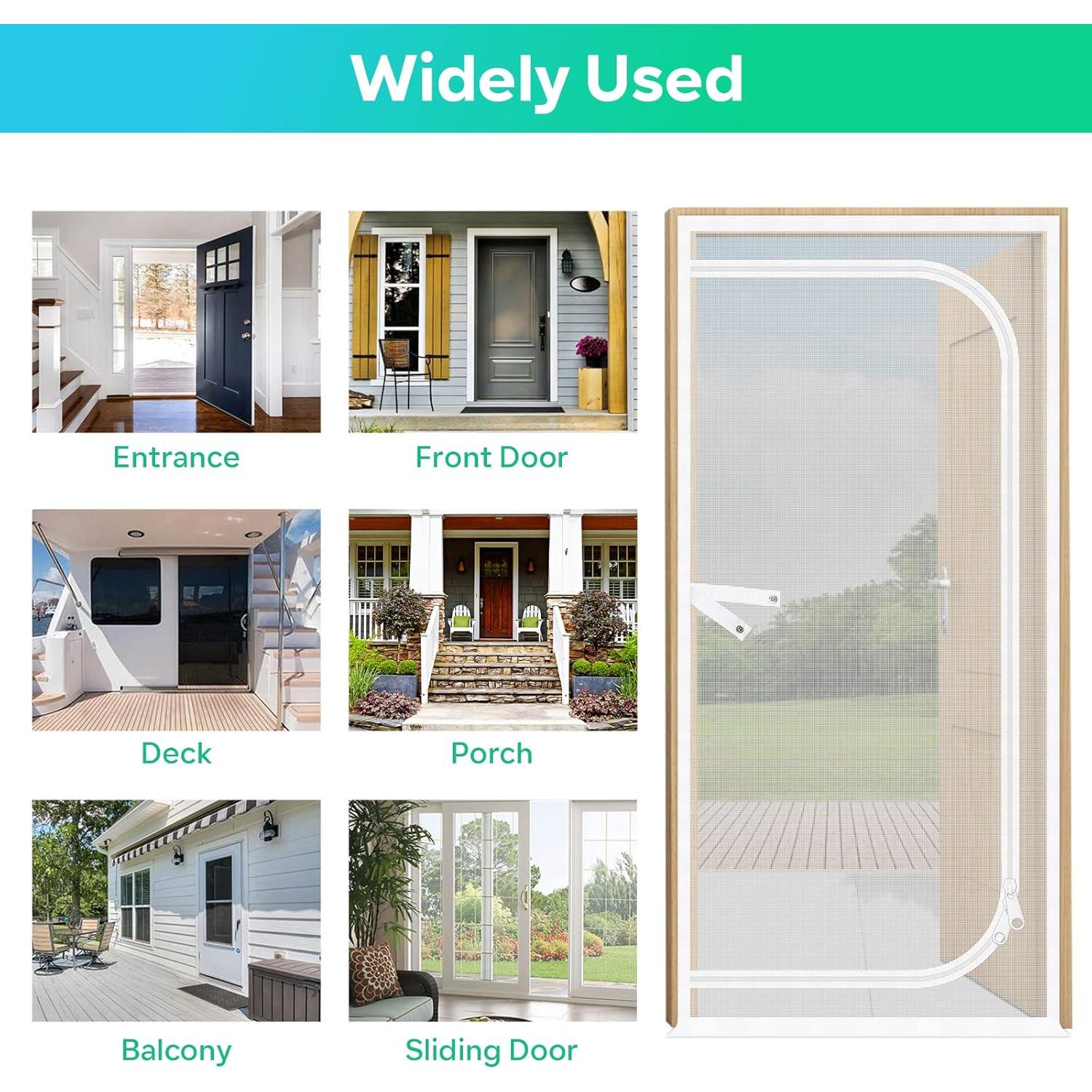 Puerta de Pantalla MYPIN 81x208 cm para Gatos y Perros