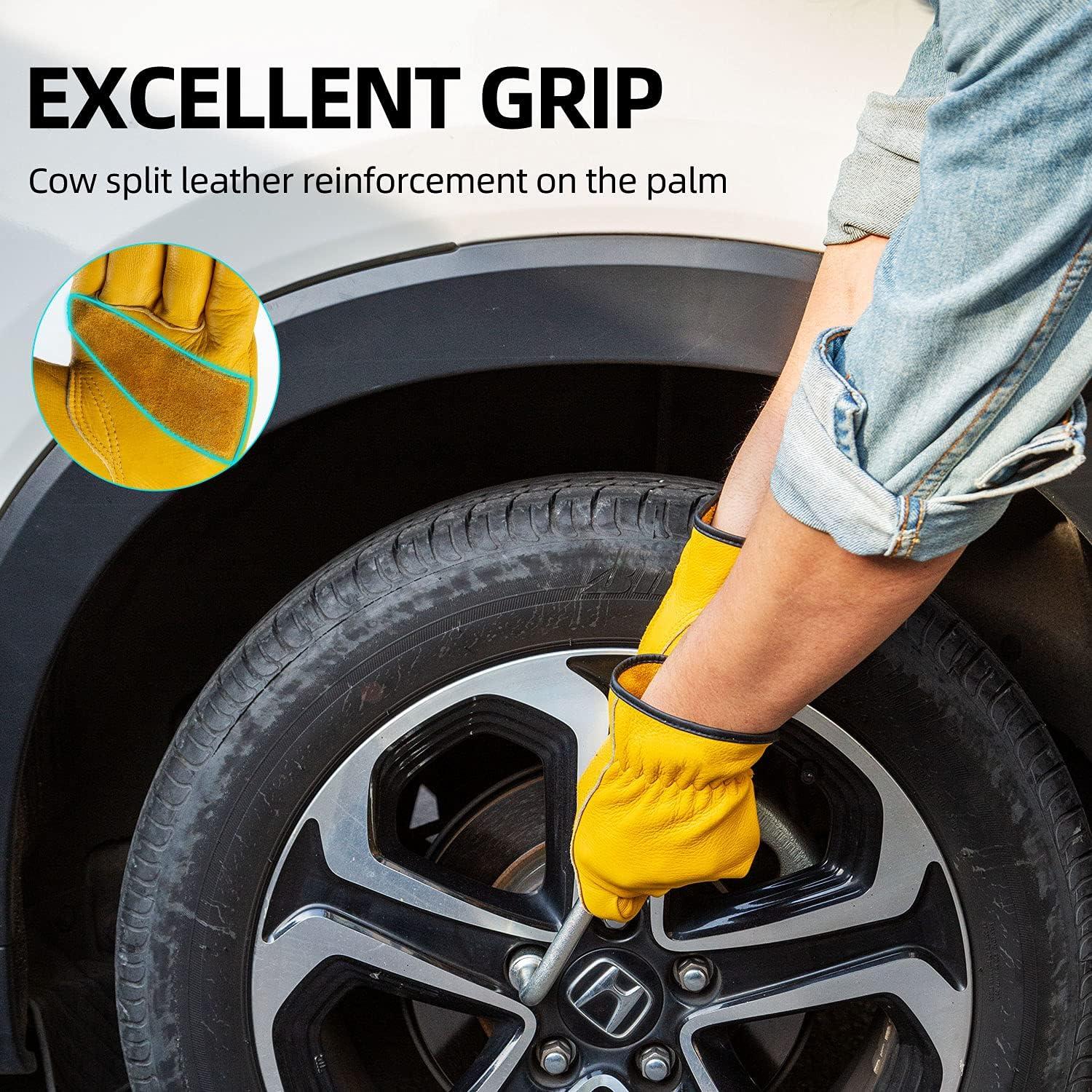 Guantes de Trabajo Laborsing CA9590 Cuero Vaca Tamaño S