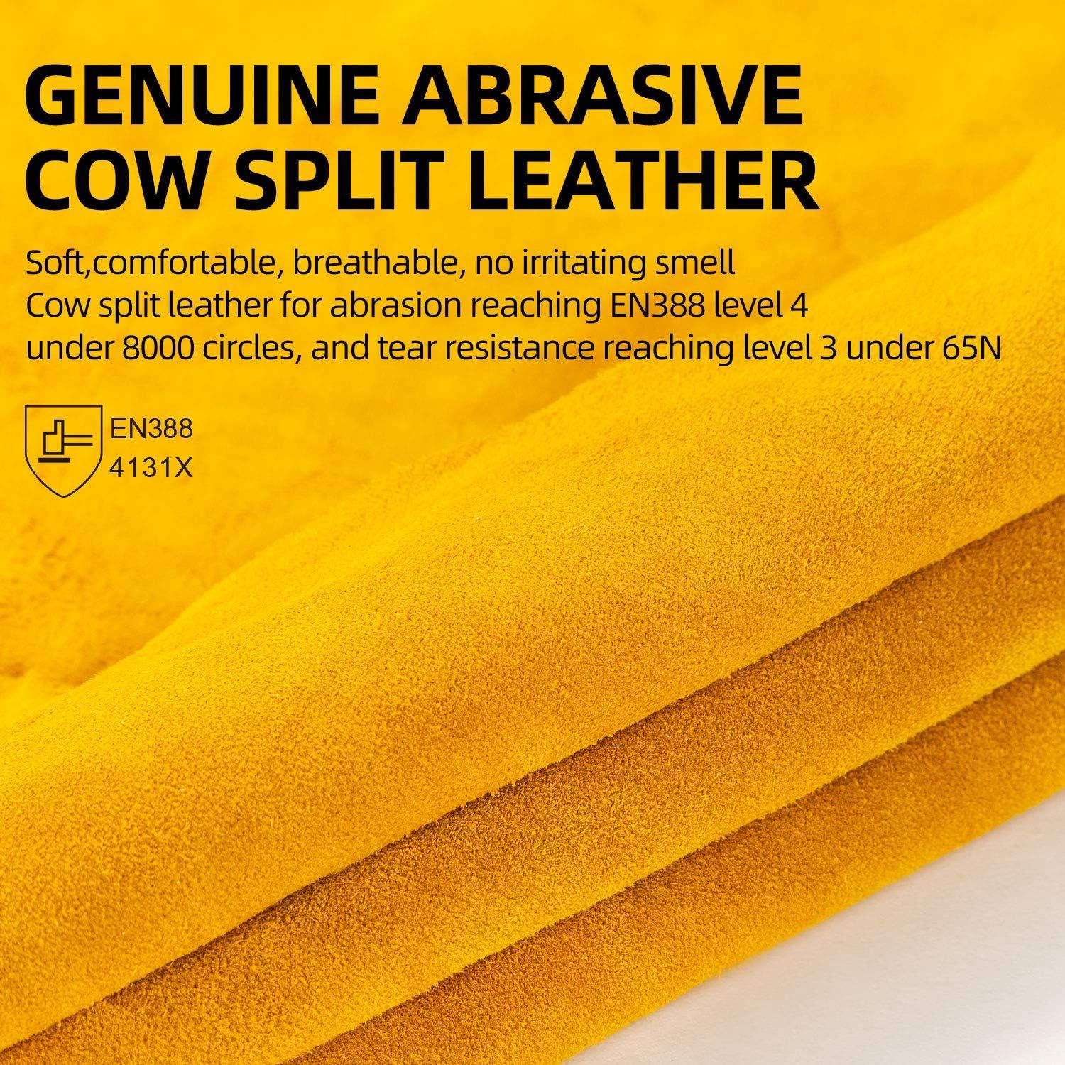 Guantes de Trabajo Vgo Cuero Vacuno Sin Forro Tamaño S