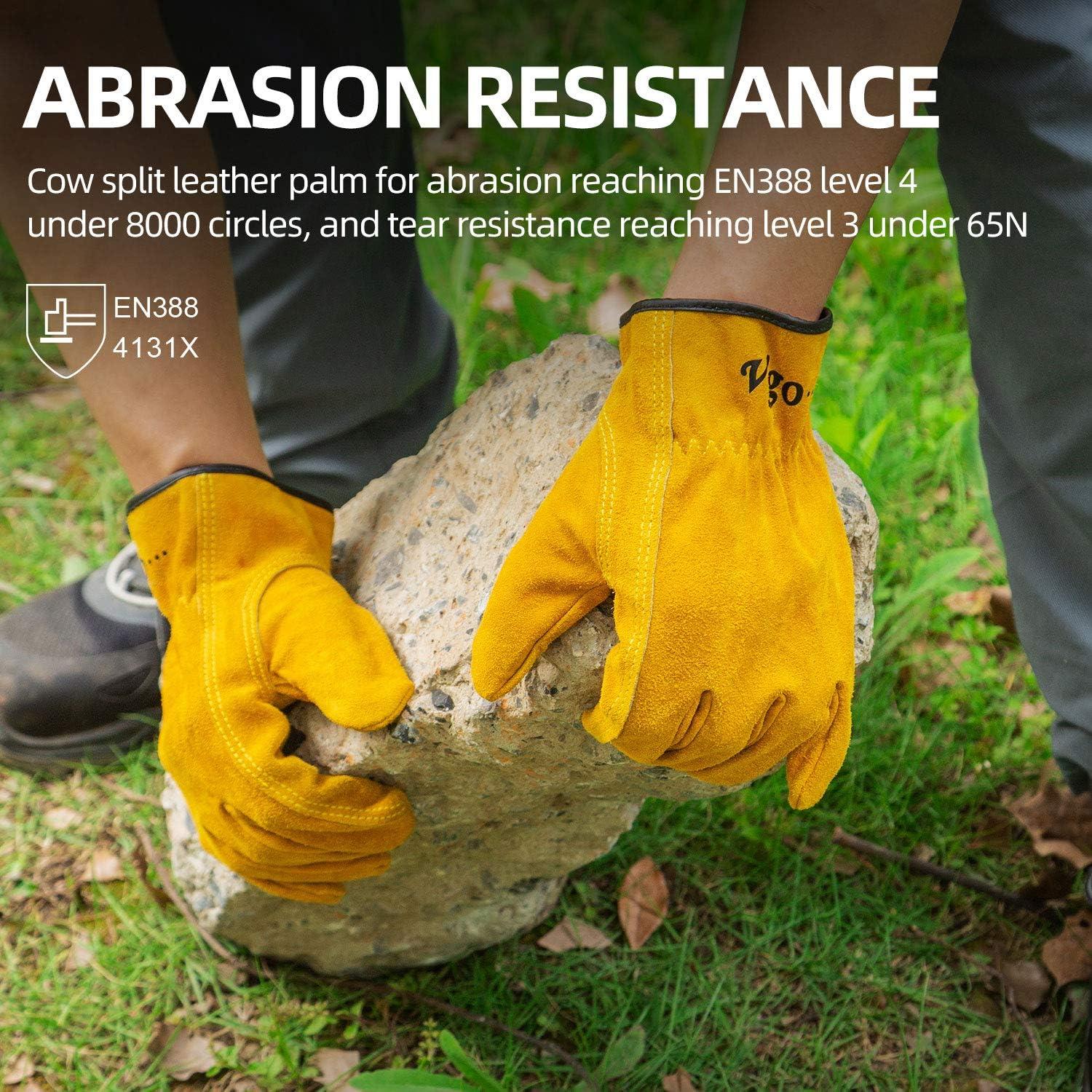 Guantes de Trabajo Vgo Cuero Vacuno Sin Forro Tamaño S