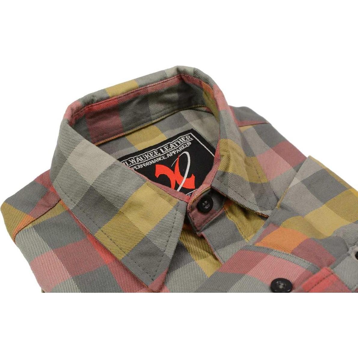 Camisa de Cuadros de Algodón Milwaukee Leather 4X Grande