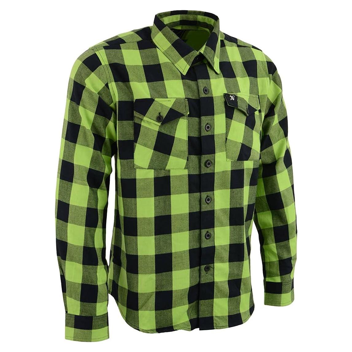 Camisa de Franela a Cuadros Hombre Milwaukee Leather Larga