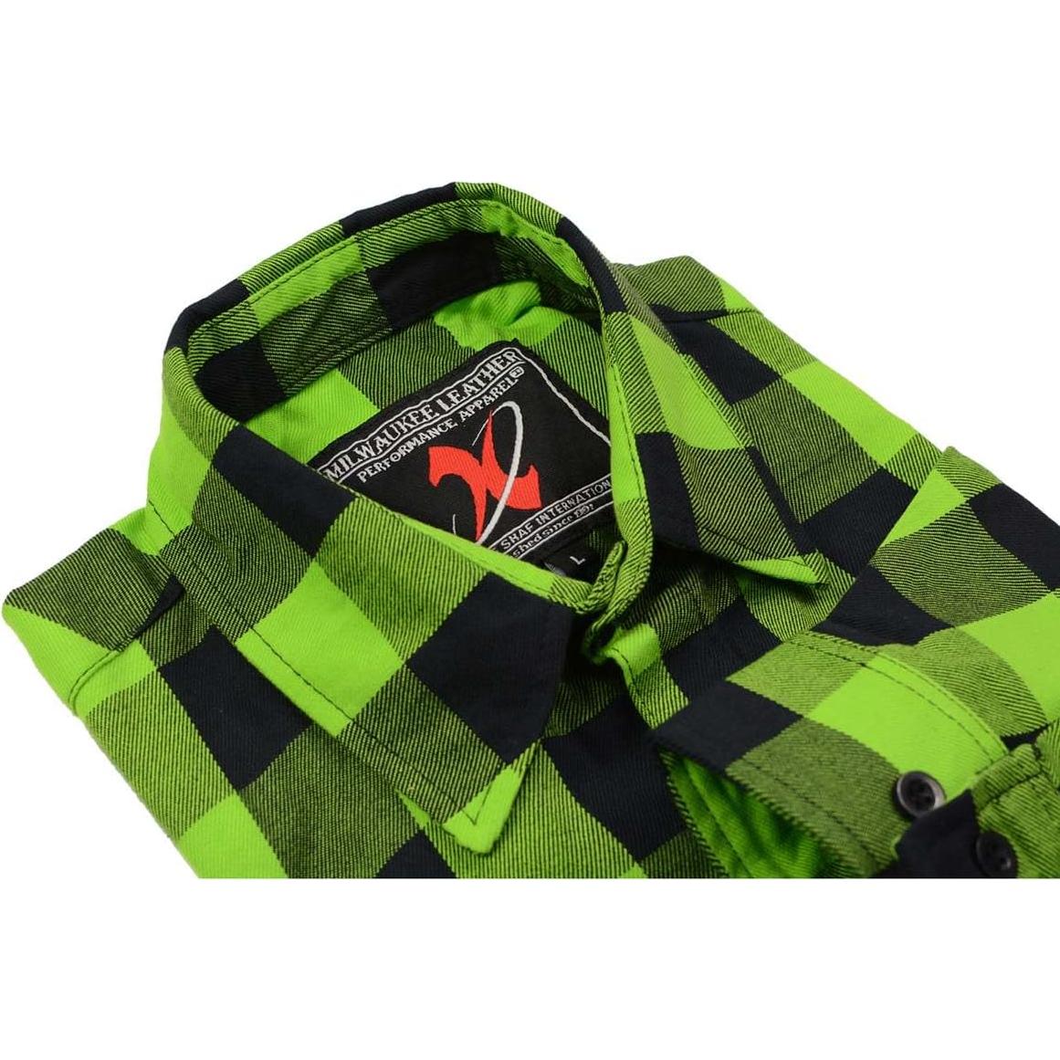 Camisa de Franela a Cuadros Hombre Milwaukee Leather Larga