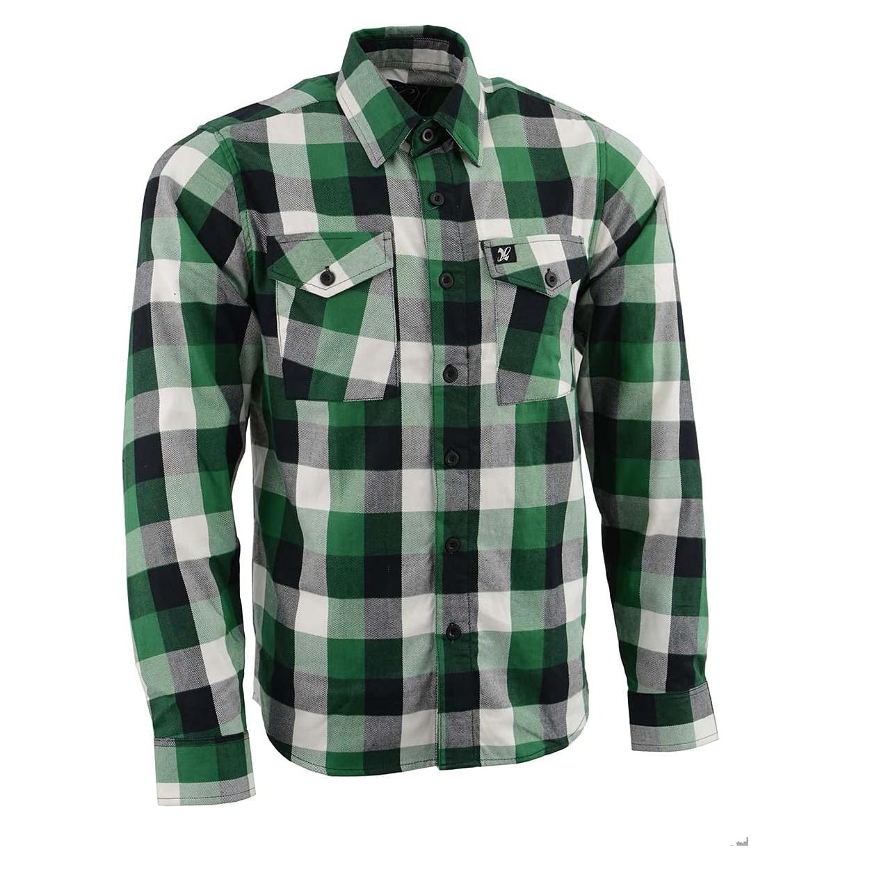 Camisa de Cuadros de Algodón Milwaukee Leather 4X Grande