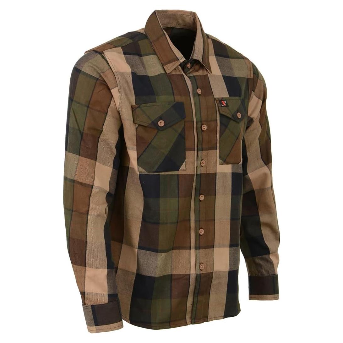 Camisa de Cuadros de Algodón Milwaukee Leather Manga Larga