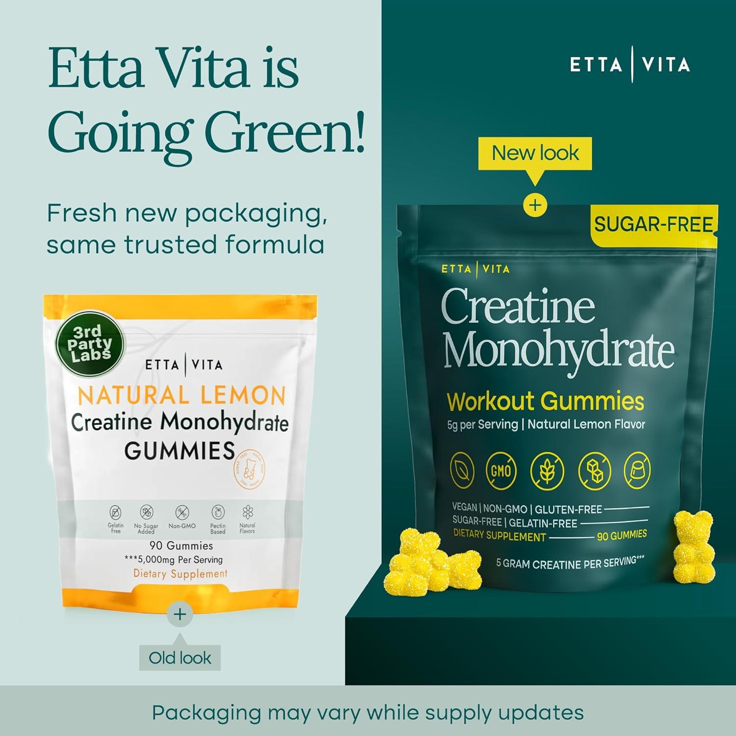 Gomitas de Creatina Monohidrato Etta Vita 5g Sin Azúcar