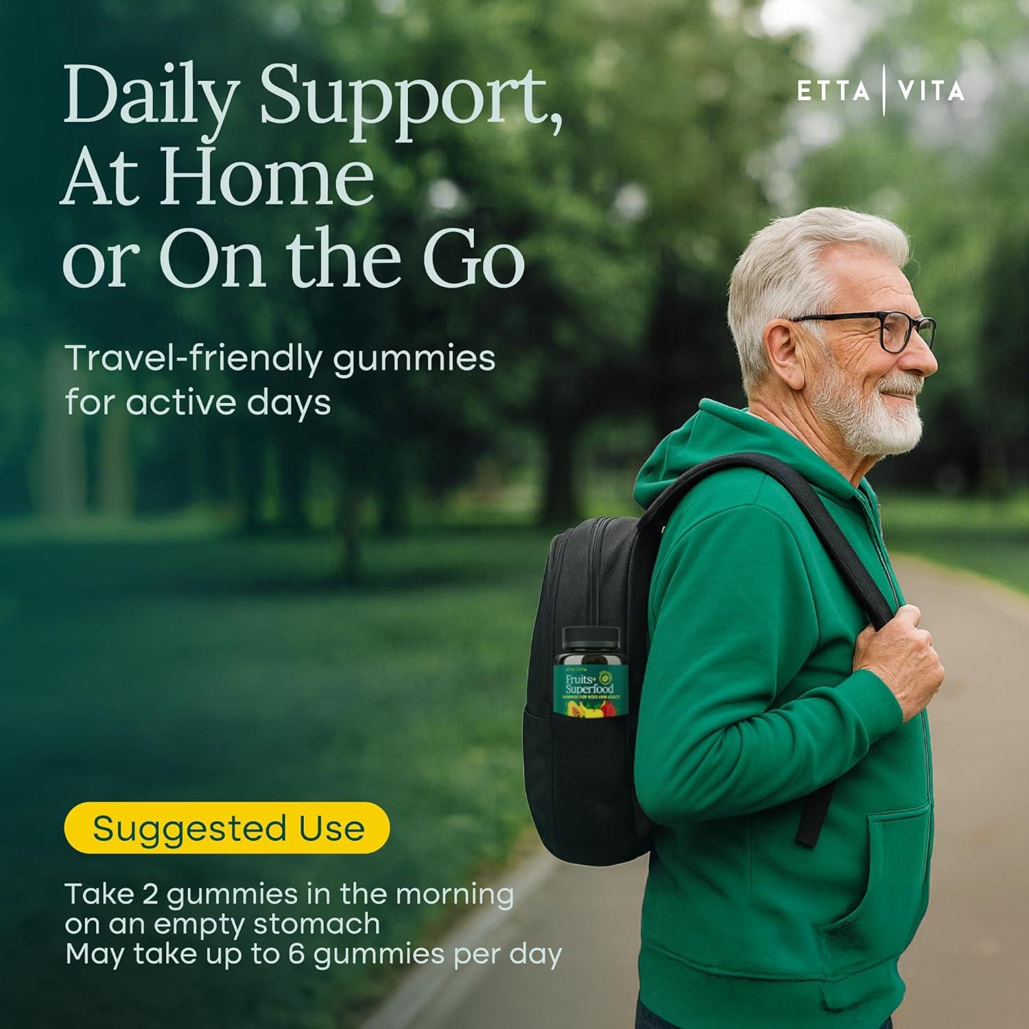 Gomitas de Frutas y Verduras Etta Vita 120 Masticables Veganas