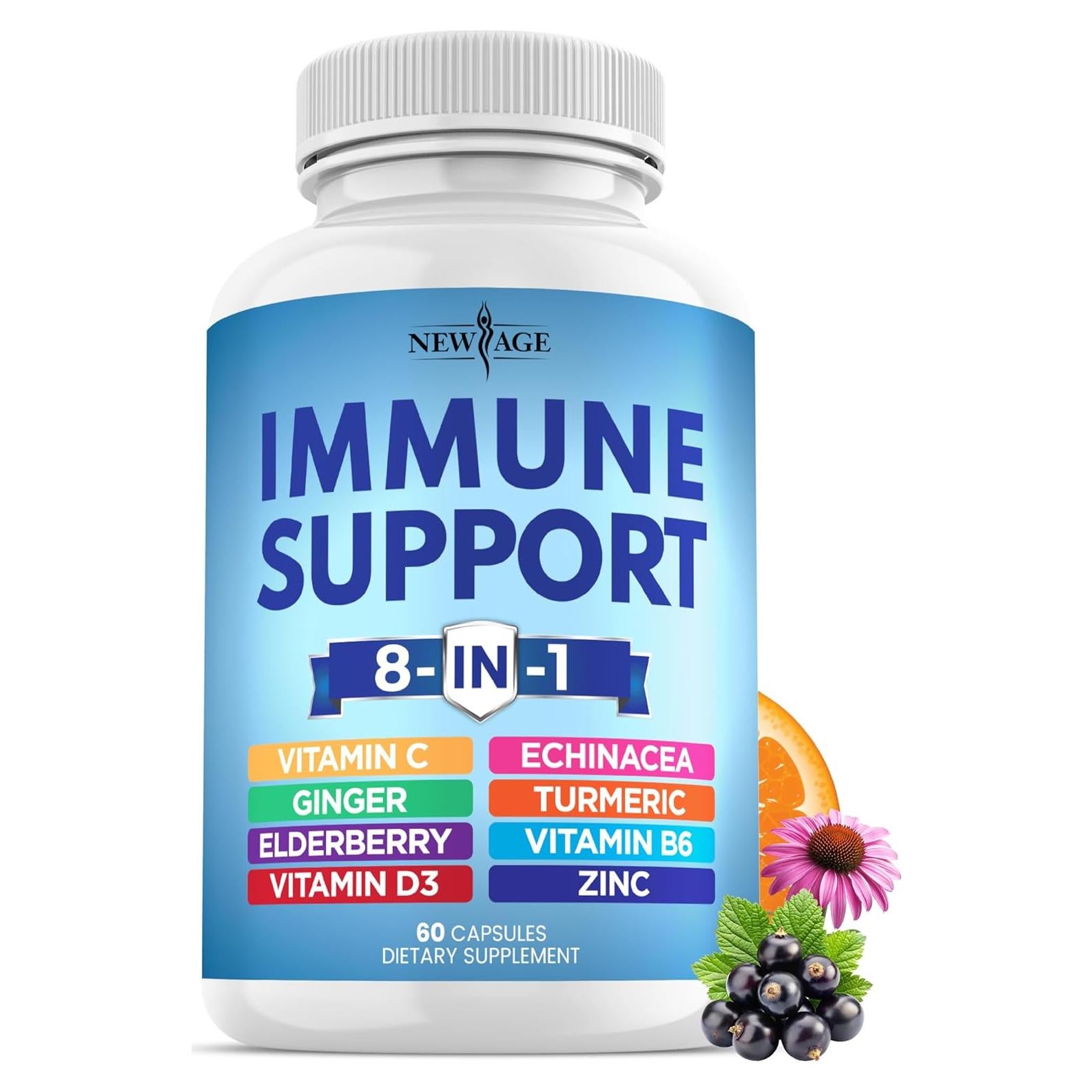 Suplemento Inmunológico Nueva Era 60 Cápsulas 1000mg Vitamina C