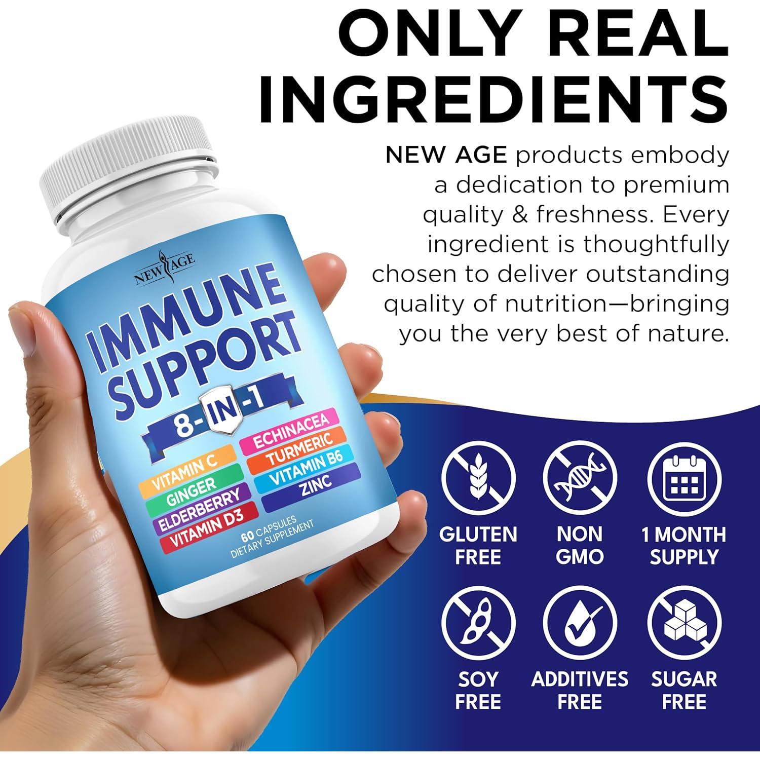 Suplemento Inmunológico Nueva Era 60 Cápsulas 1000mg Vitamina C