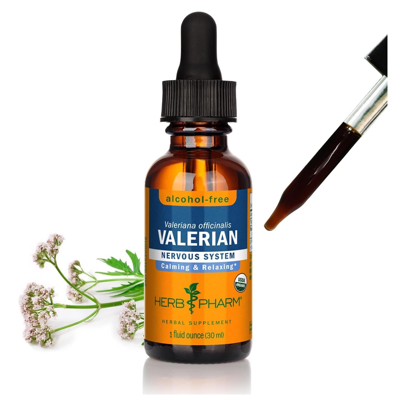 Extracto líquido de raíz de valeriana orgánica Herb Pharm 30 ml