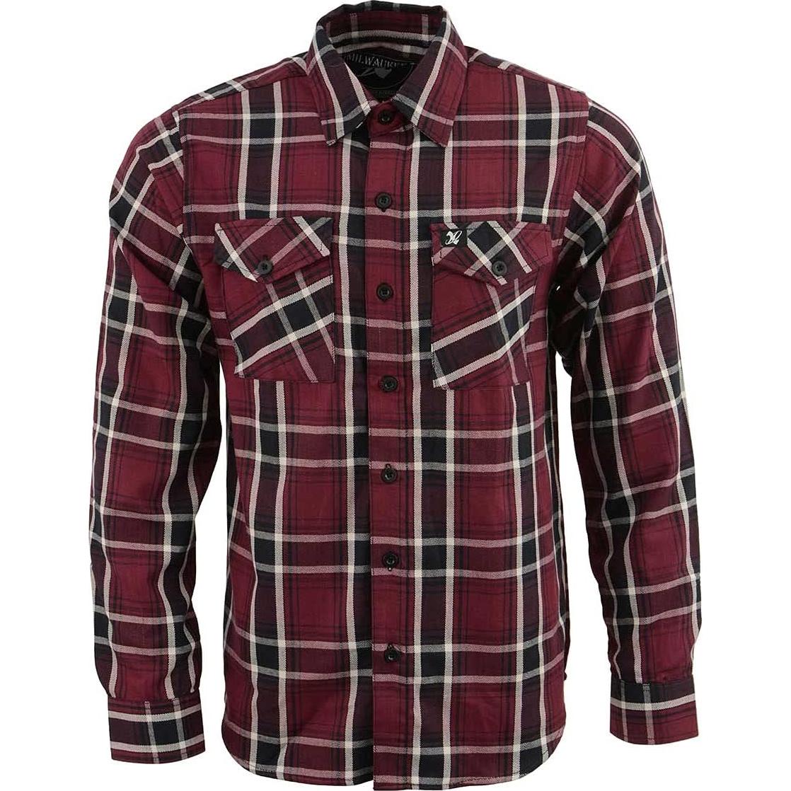 Camisa de Franela a Cuadros Milwaukee Leather 100% Algodón