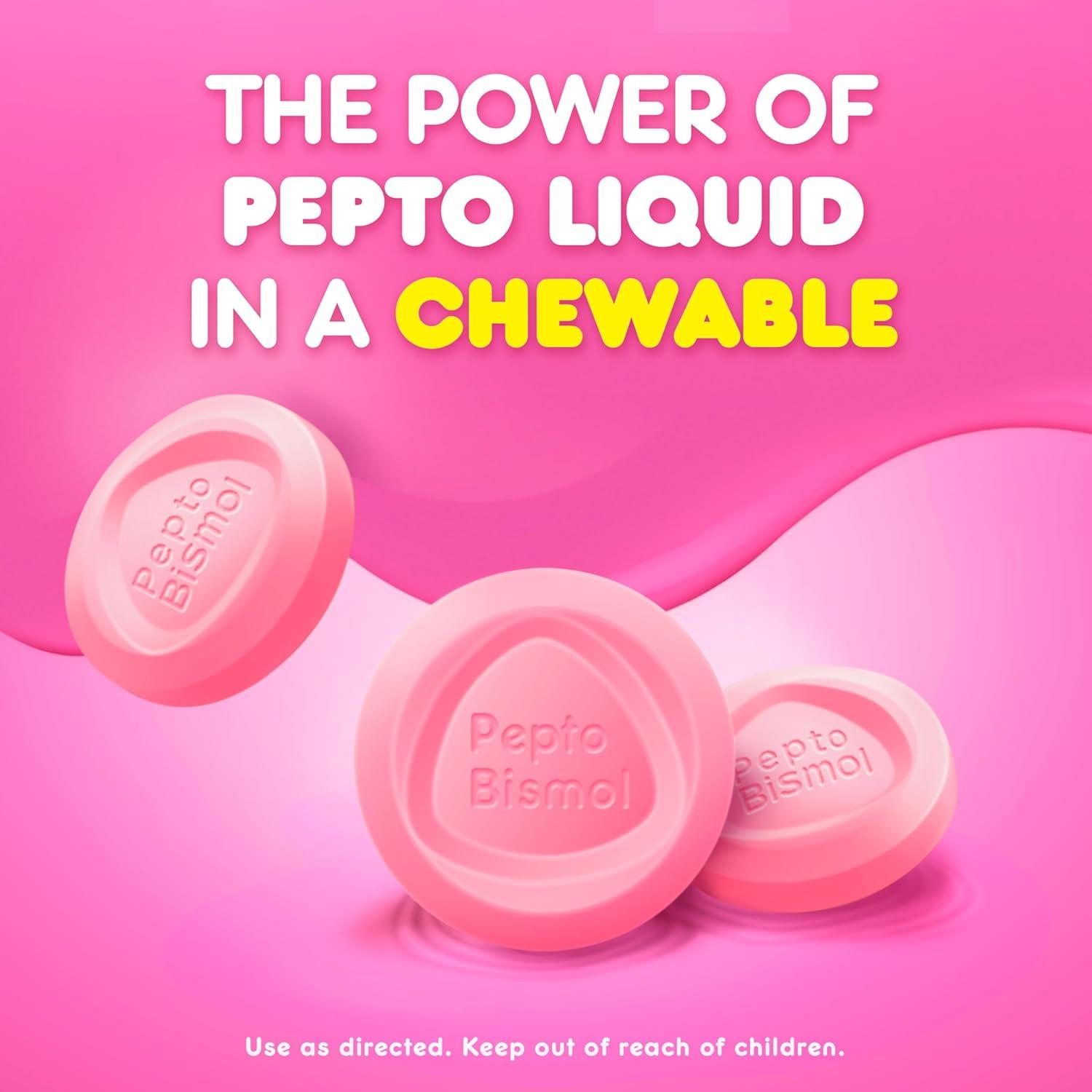 Tabletas Masticables Pepto Bismol 90 Unidades Alivio Digestivo