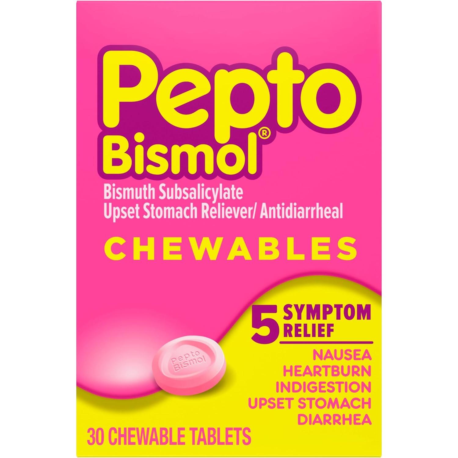 Tabletas Masticables Pepto Bismol 90 Unidades Alivio Digestivo