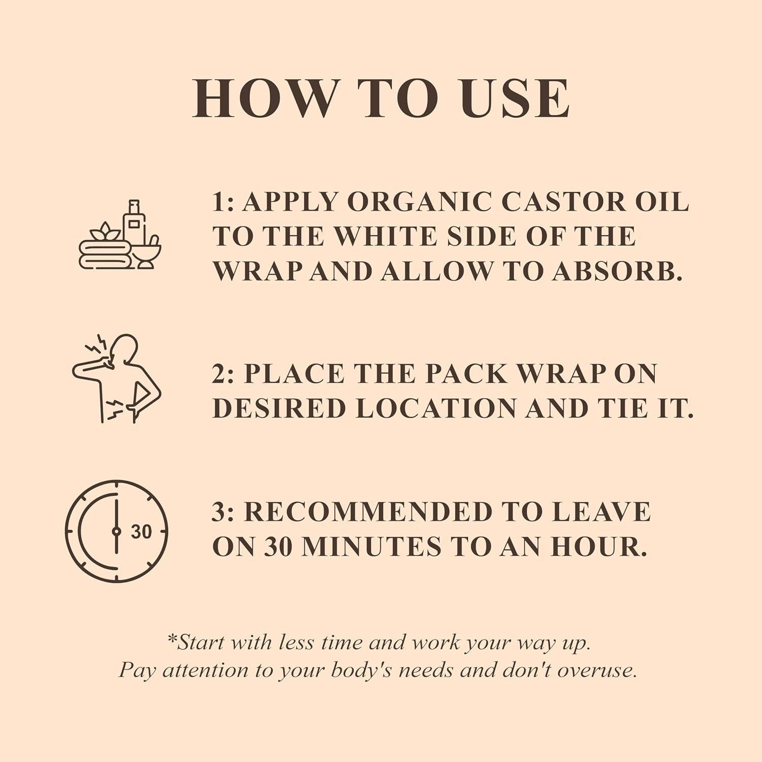 Envoltura de Aceite de Ricino Orgánico Handcraft Blends 473 ml