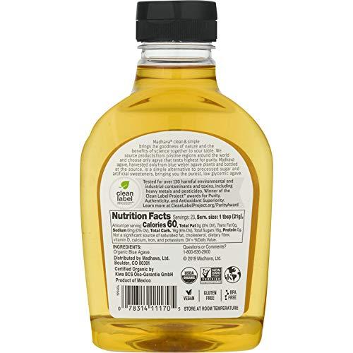 Néctar de Agave Orgánico Madhava 482 ml - Endulzante Natural