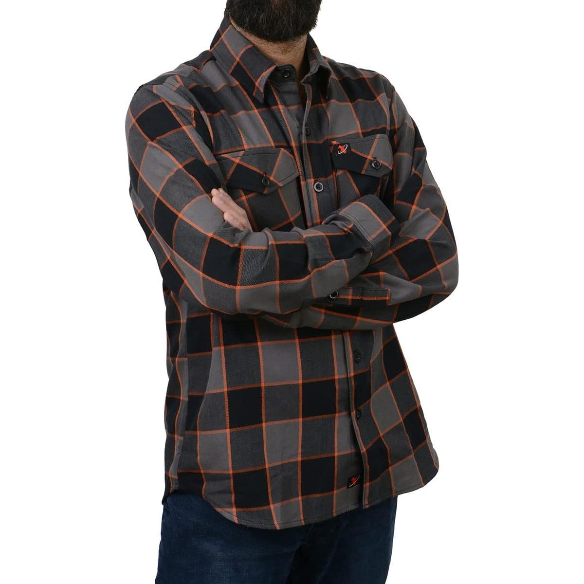 Camisa de Franela a Cuadros Milwaukee Leather 100% Algodón