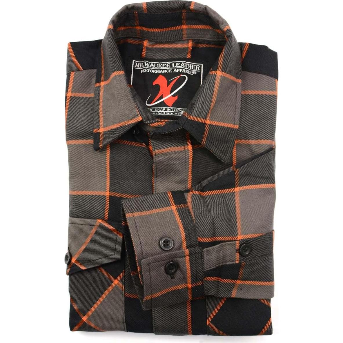 Camisa de Franela a Cuadros Milwaukee Leather 100% Algodón