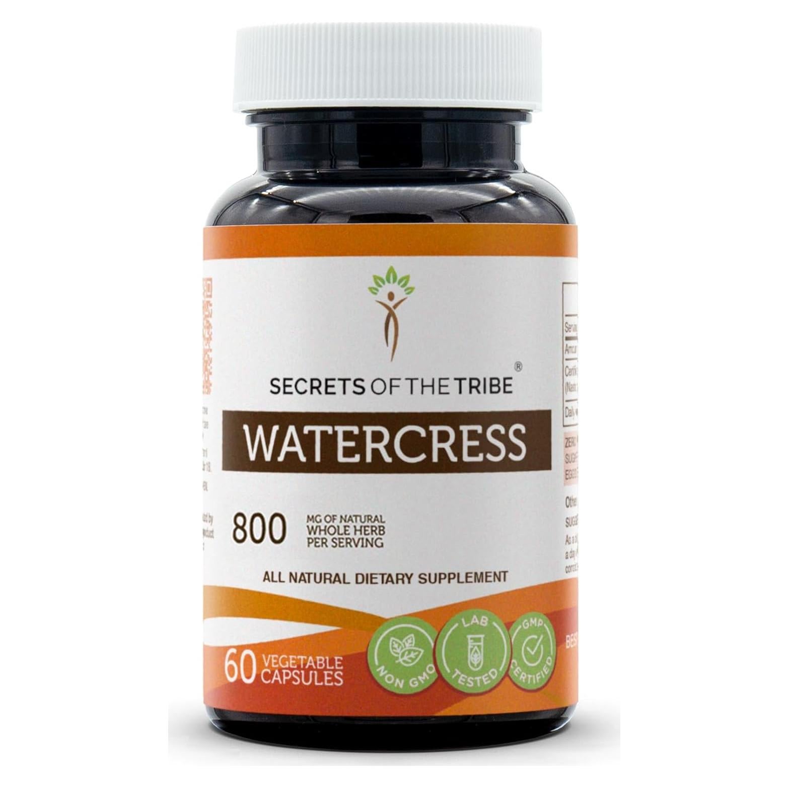 Cápsulas de Berro 800 mg Secretos de la Tribu - 60 Unidades