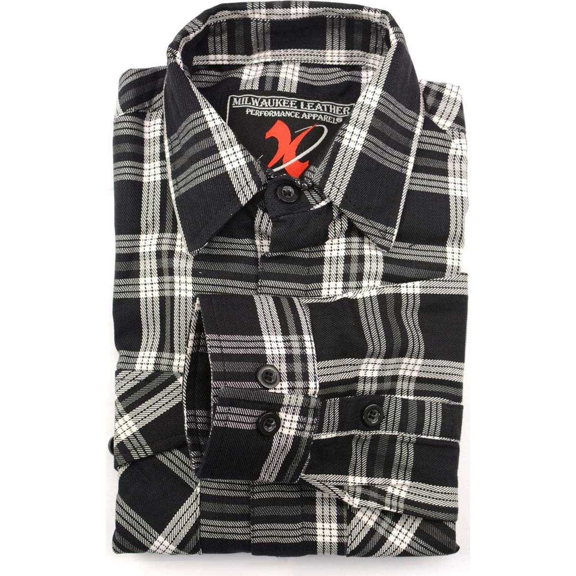 Camisa de Franela Cuadros Algodón Milwaukee Leather M-L